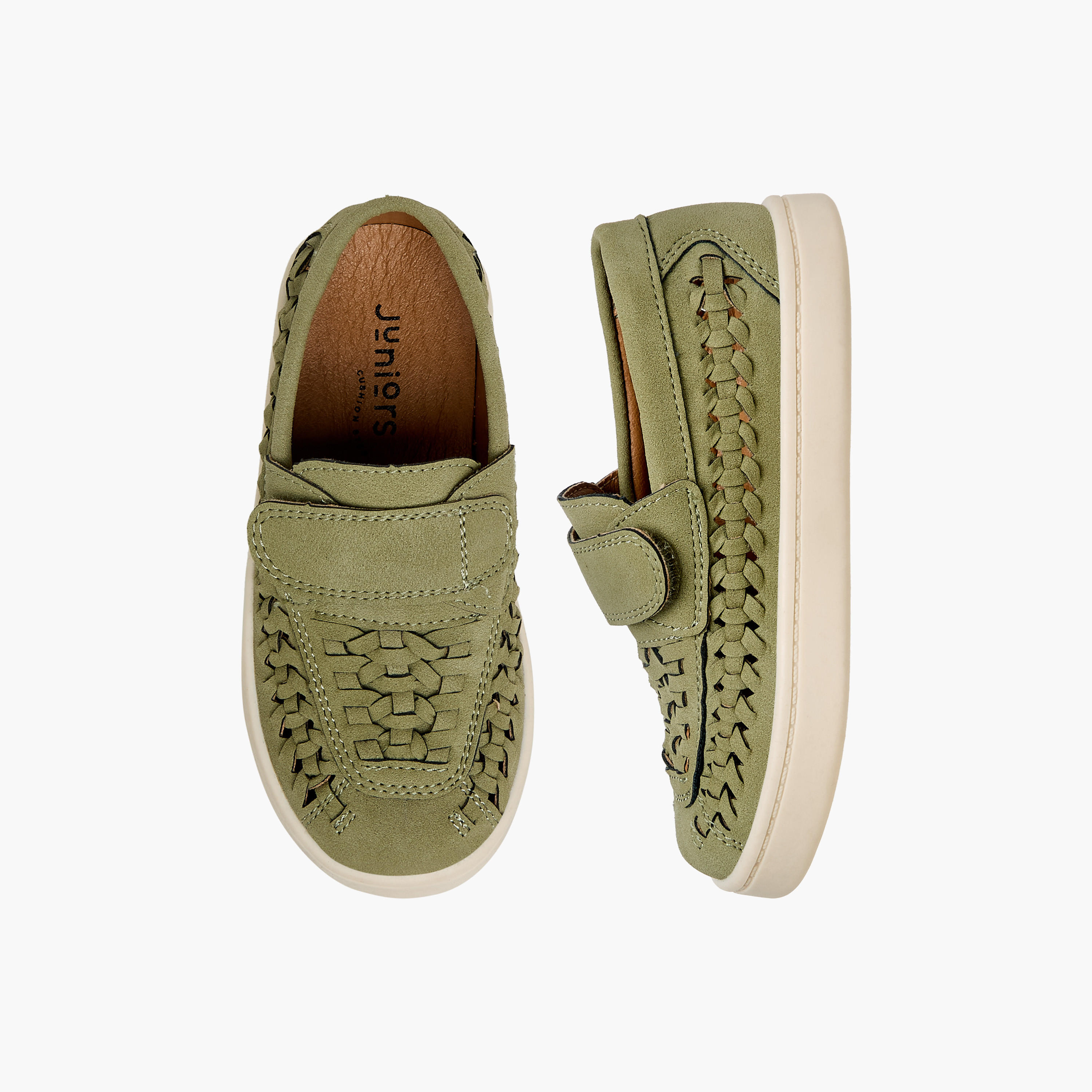 Juniors Boys Weave Detail Loafers-boys-shoes-loafers-image-1