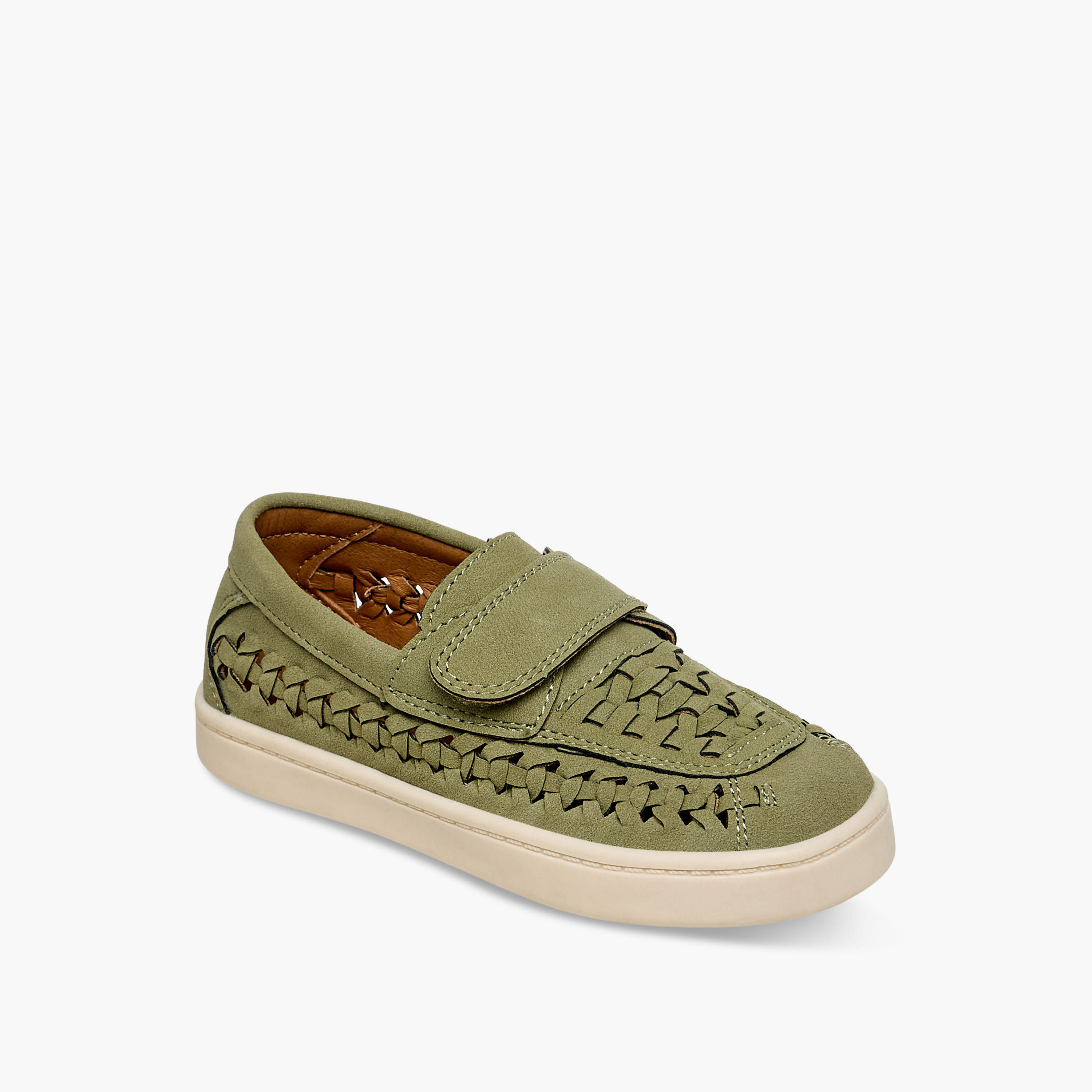 Juniors Boys Weave Detail Loafers-boys-shoes-loafers-image-2