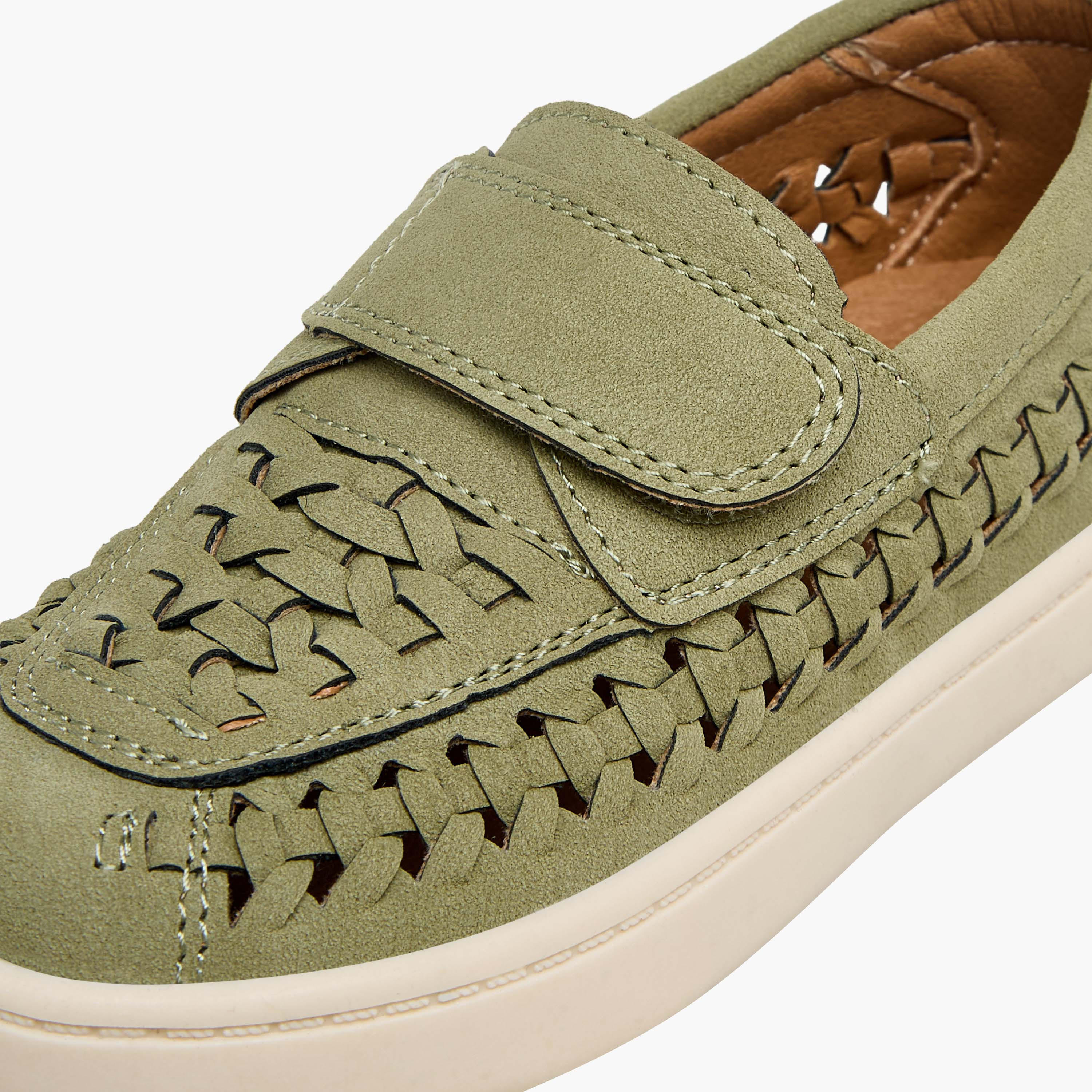 Juniors Boys Weave Detail Loafers-boys-shoes-loafers-image-4