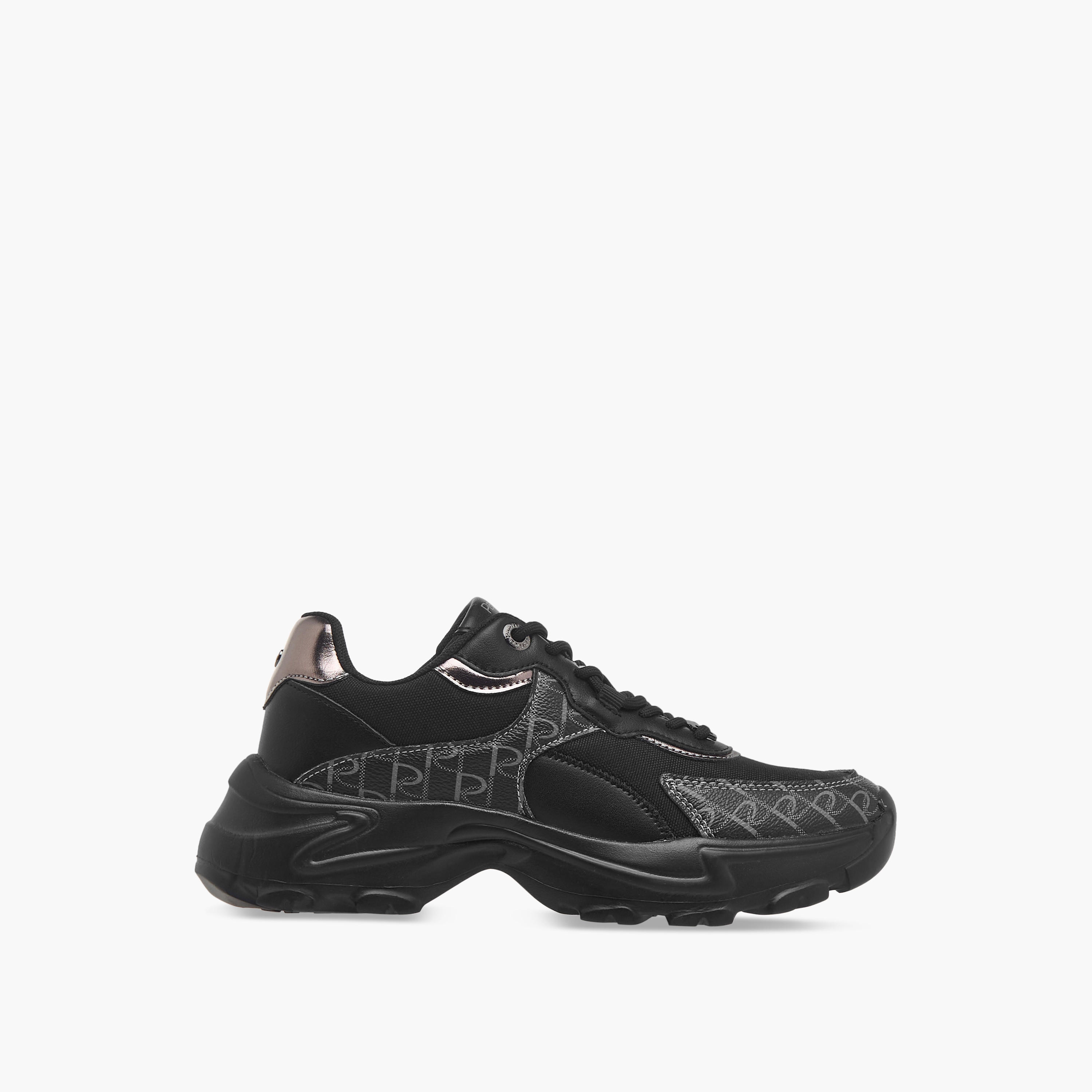 Paprika Panelled Lace-Up Platform Sneakers-women-shoes-sneakers-image-3