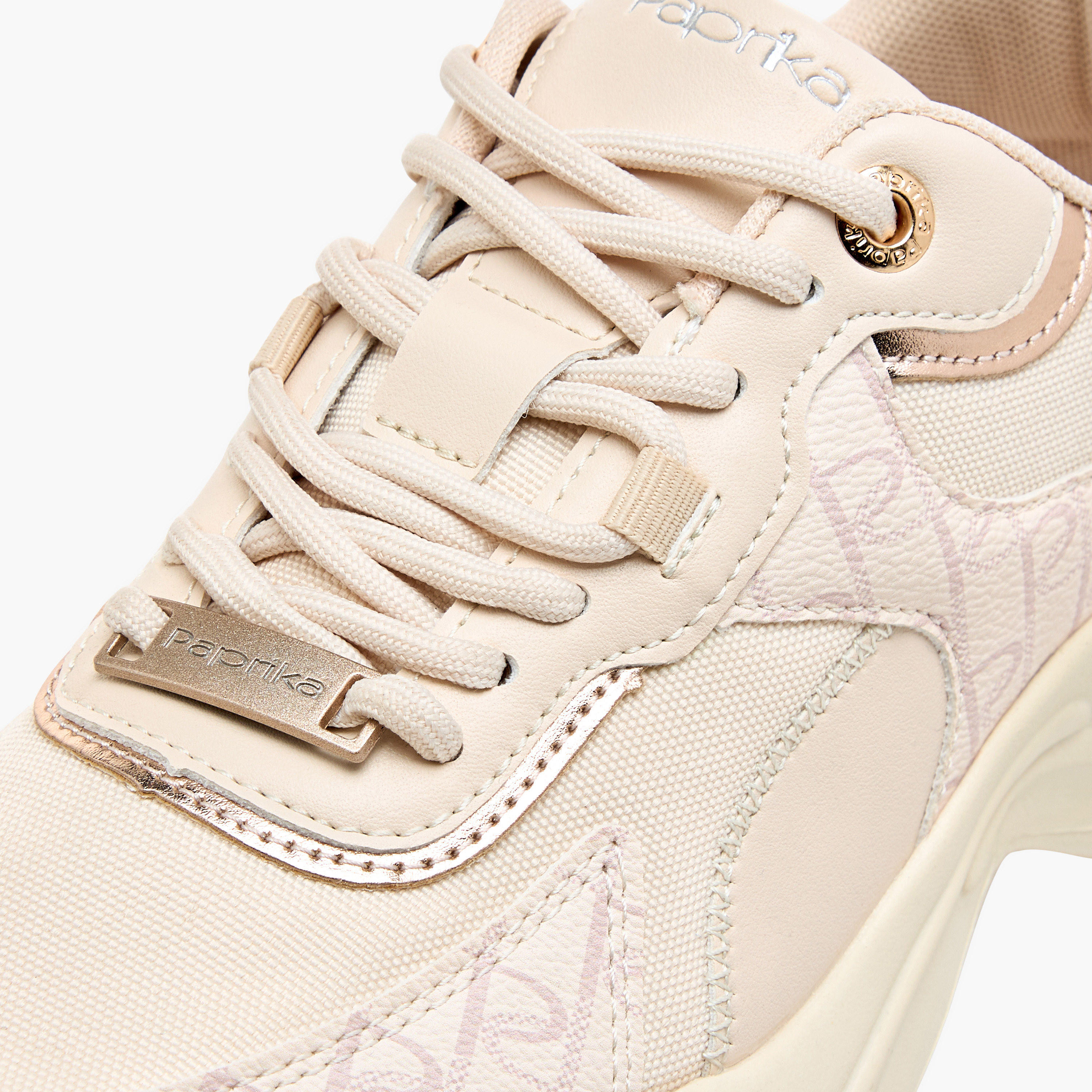 Paprika Panelled Lace-Up Platform Sneakers-women-shoes-sneakers-image-4