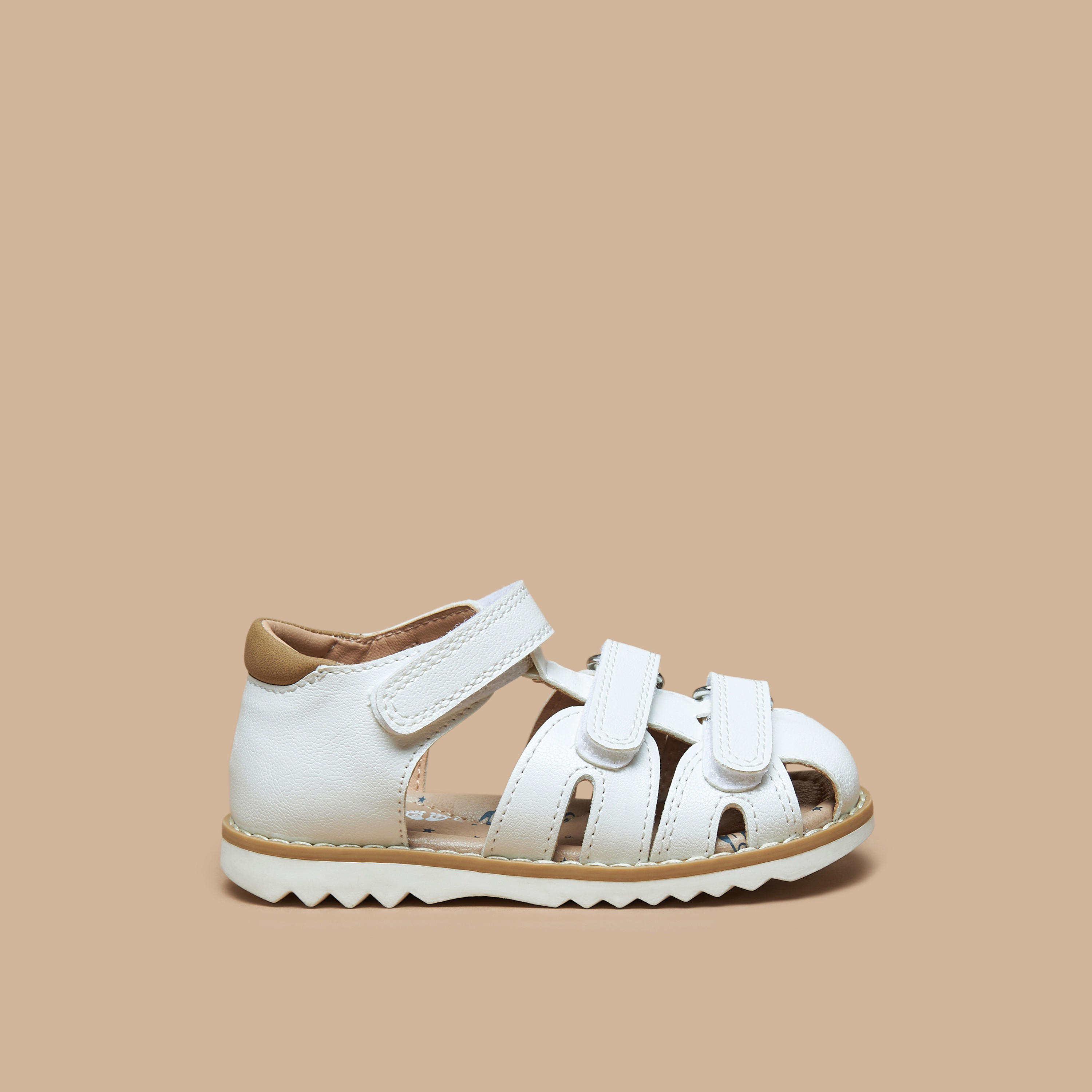 Barefoot Textured Sandals with Hook and Loop Closure-boys-shoes-sandals-image-3