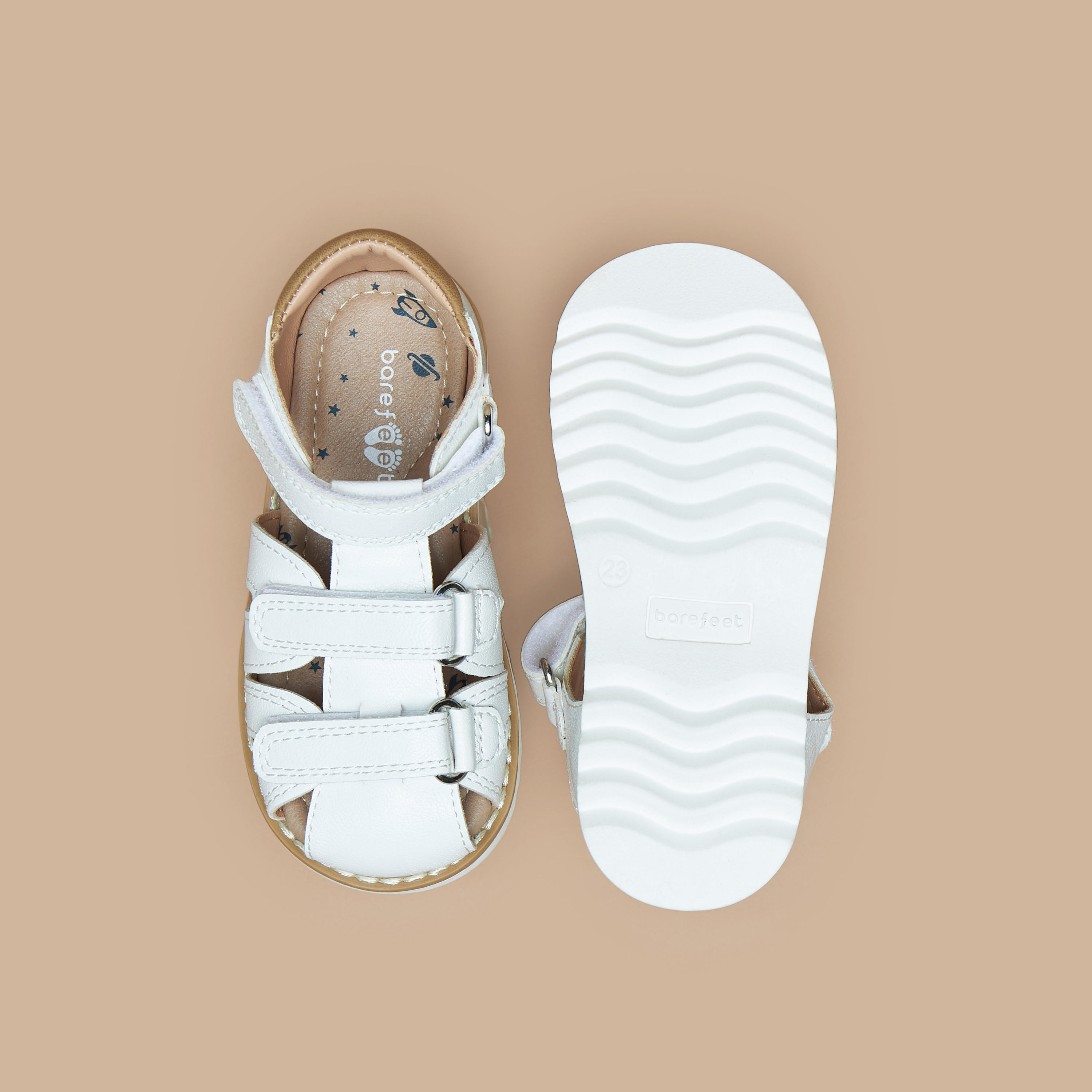 Barefoot Textured Sandals with Hook and Loop Closure-boys-shoes-sandals-image-4