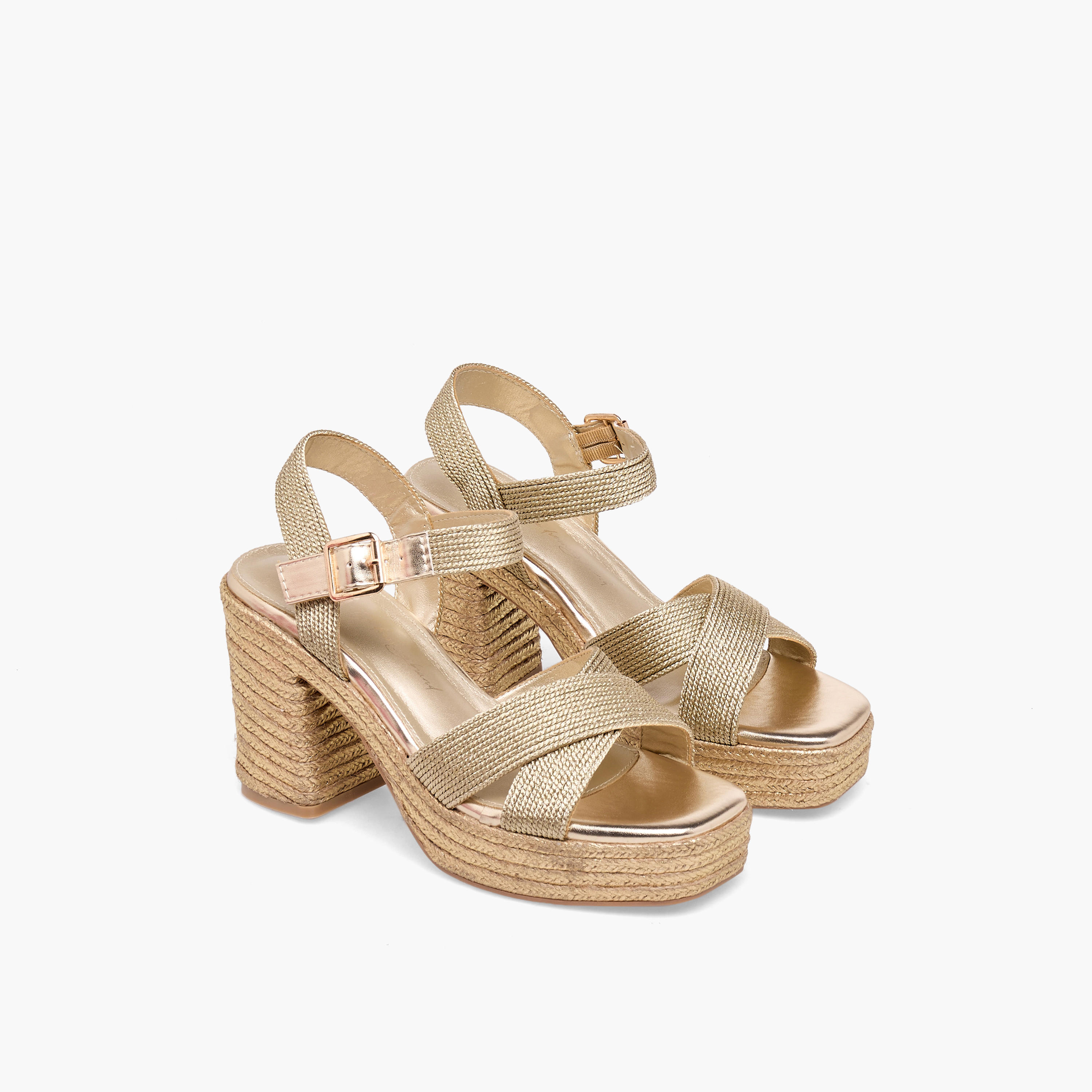 صندل بكعب سميك وأحزمة متقاطعة للنساء من إكس تي آي-women-shoes-sandals-heeled-image-1