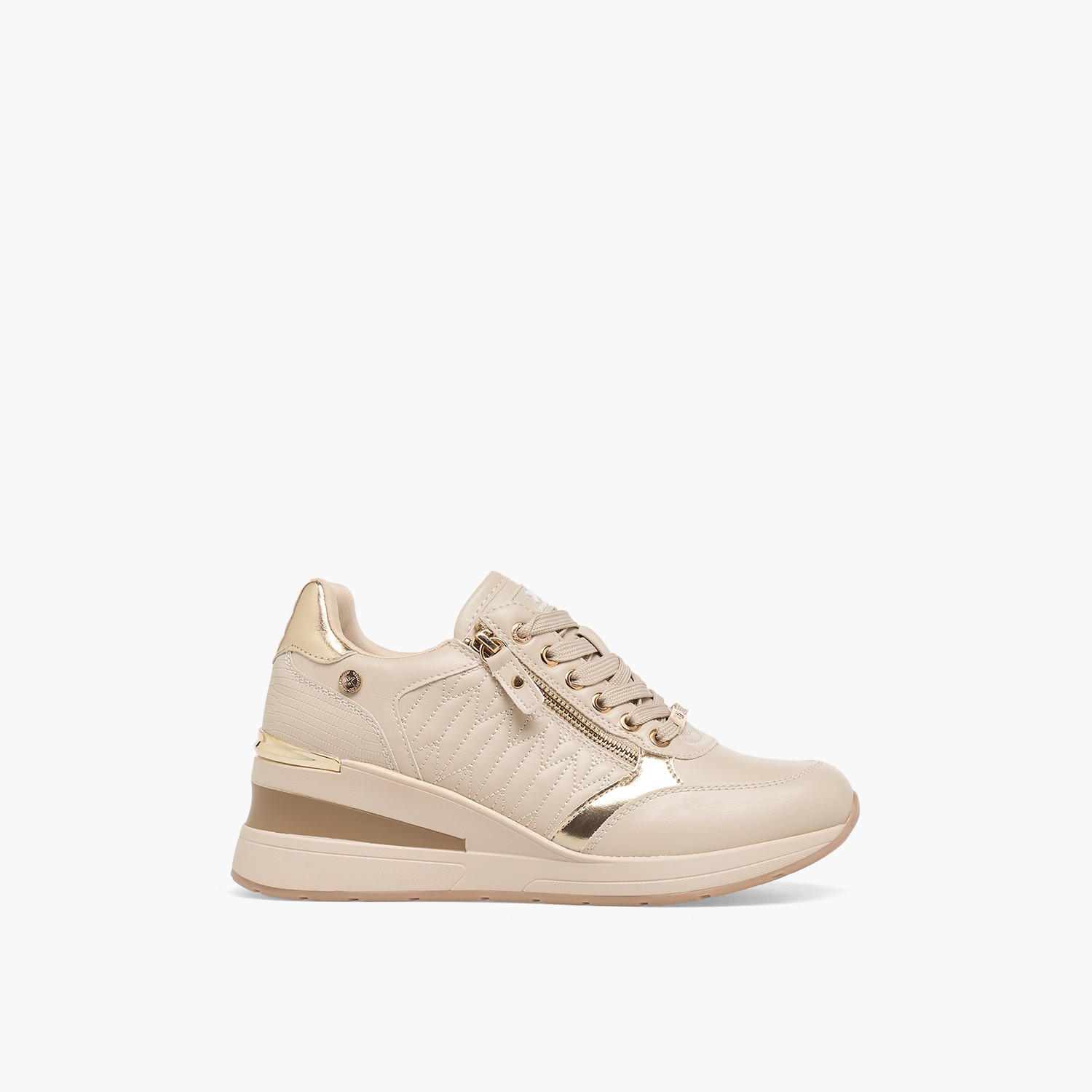 حذاء سنيكرز نسائي برقبة كاحل بكعب إسفين ومخطط من إكس تي آي-women-shoes-sneakers-image-3