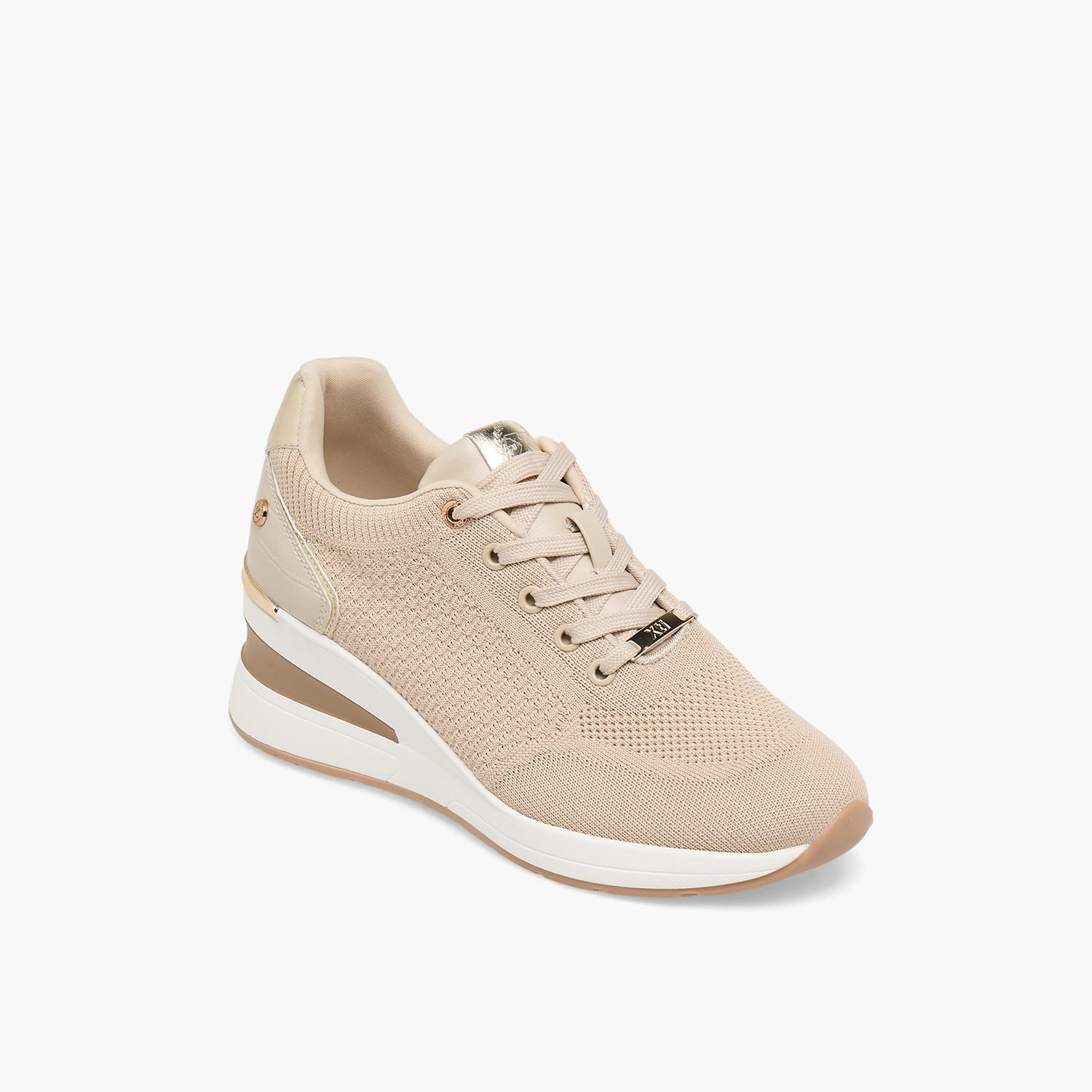 حذاء سنيكرز نسائي برقبة كاحل بكعب إسفين بارز الملمس من إكس تي آي-women-shoes-sneakers-image-2