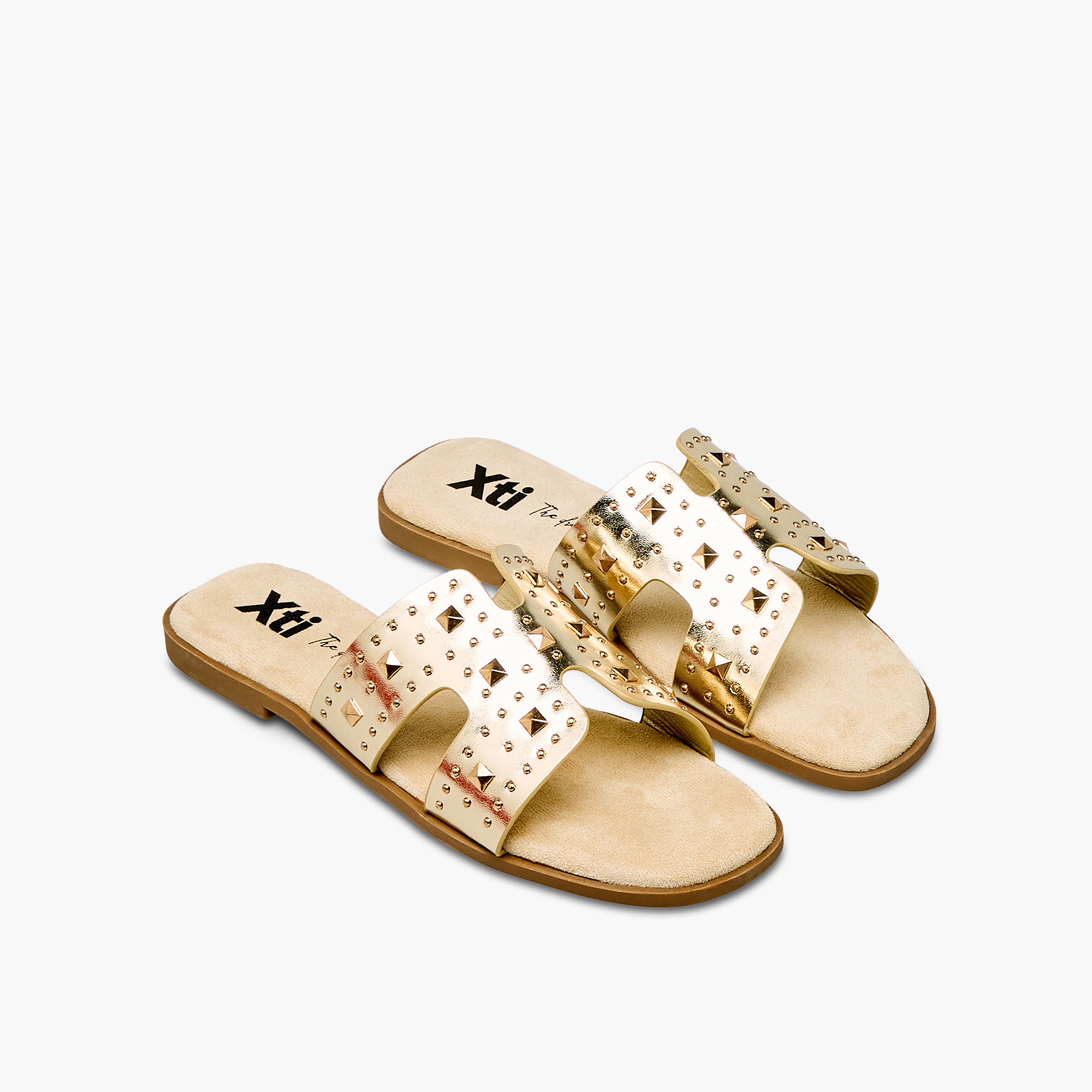 XTI Women Metallic Accent Sandals-women-shoes-flats-sandals-image-1