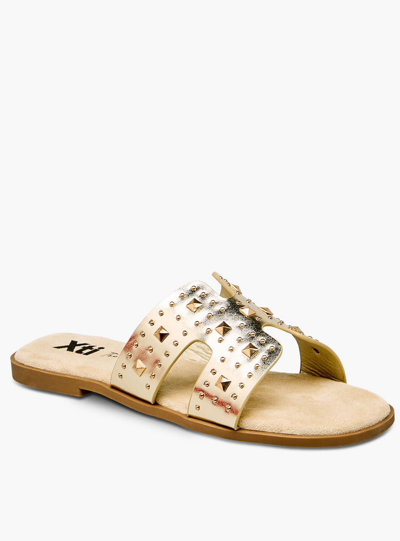 XTI Women Metallic Accent Sandals-women-shoes-flats-sandals-image-2