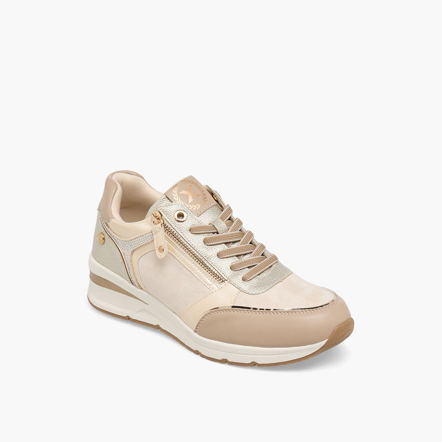 XTI Women Metallic Wedge Heel Ankle Sneakers-women-shoes-sneakers-image-2