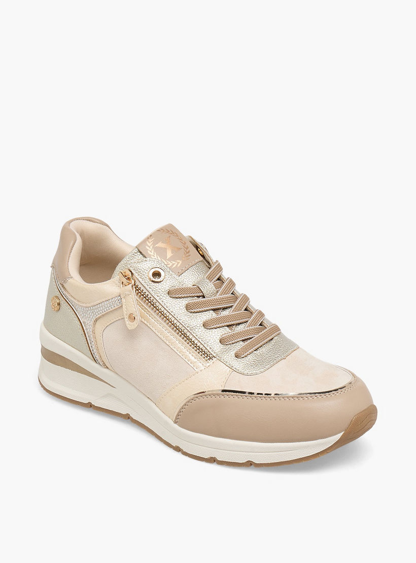 XTI Women Metallic Wedge Heel Ankle Sneakers-women-shoes-sneakers-image-2
