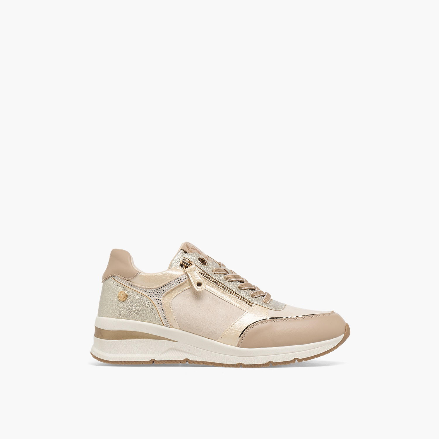 XTI Women Metallic Wedge Heel Ankle Sneakers-women-shoes-sneakers-image-3