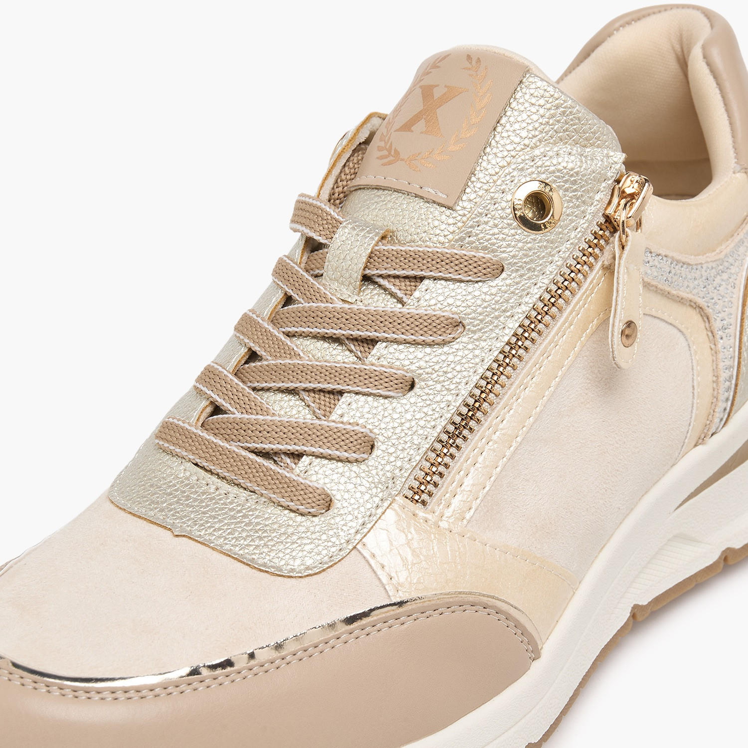 XTI Women Metallic Wedge Heel Ankle Sneakers-women-shoes-sneakers-image-4