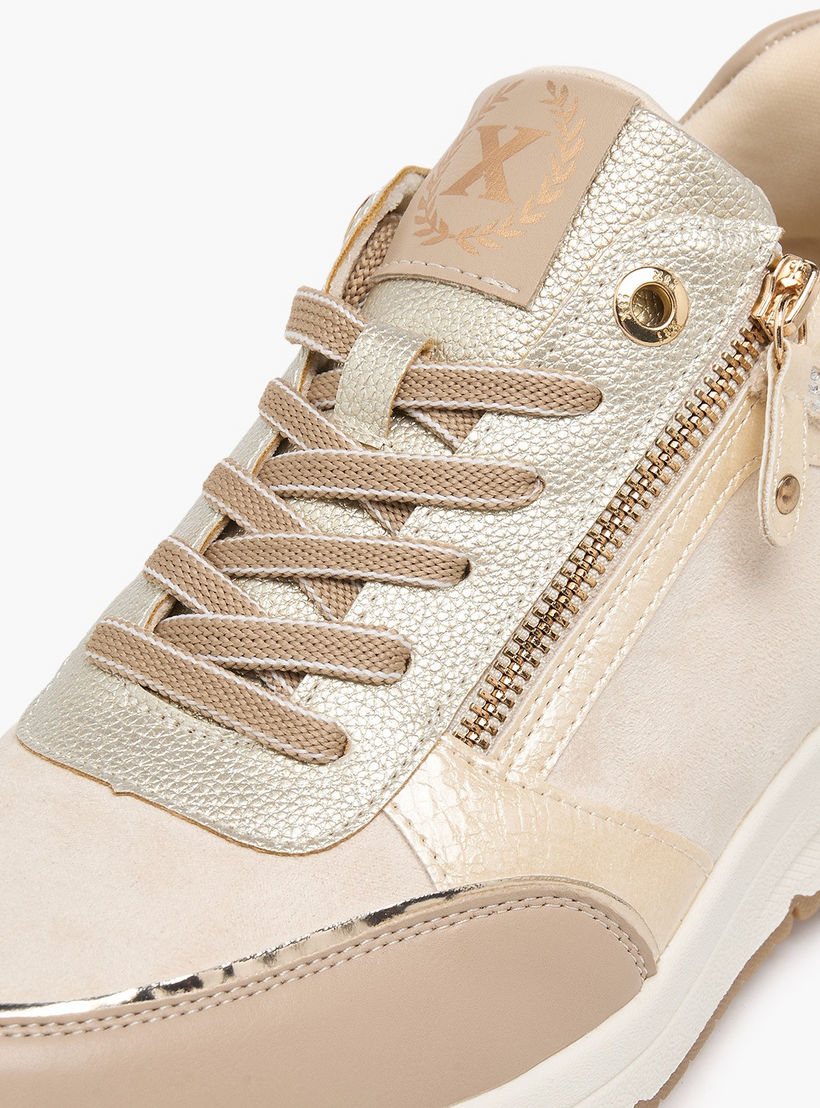 XTI Women Metallic Wedge Heel Ankle Sneakers-women-shoes-sneakers-image-4