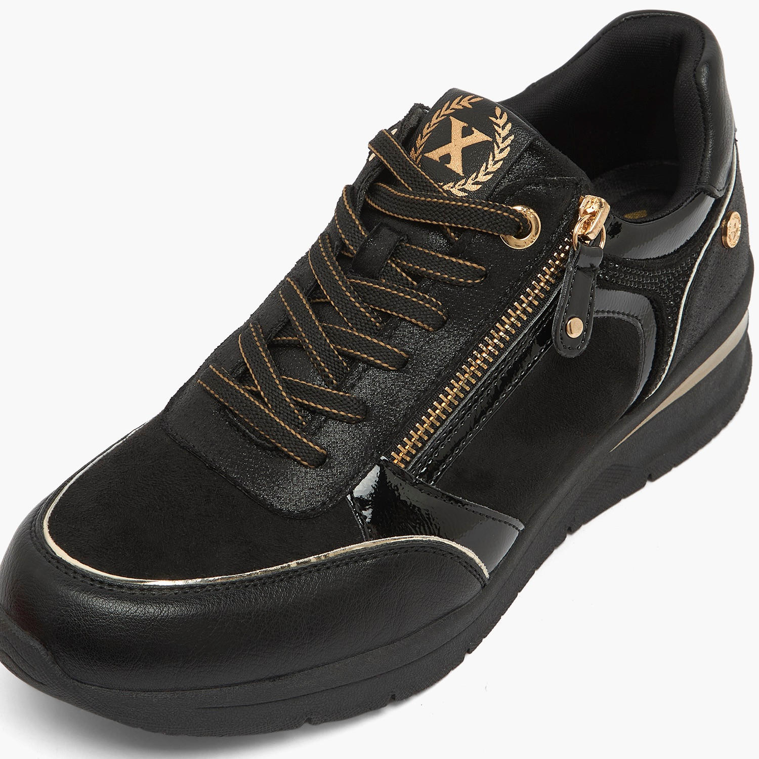 XTI Women Metallic Wedge Heel Ankle Sneakers-women-shoes-sneakers-image-4