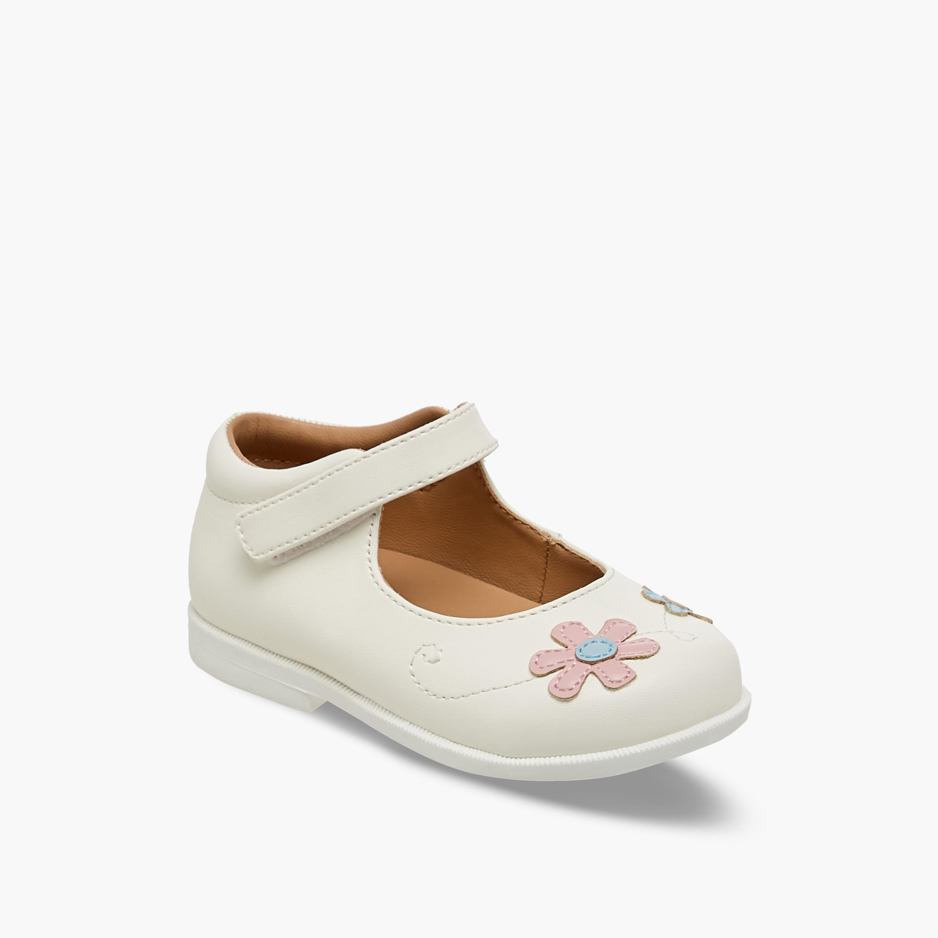 حذاء ماري جين مطرز بالزهور للبنات من بيرفيت-girls-shoes-maryjanes-image-2