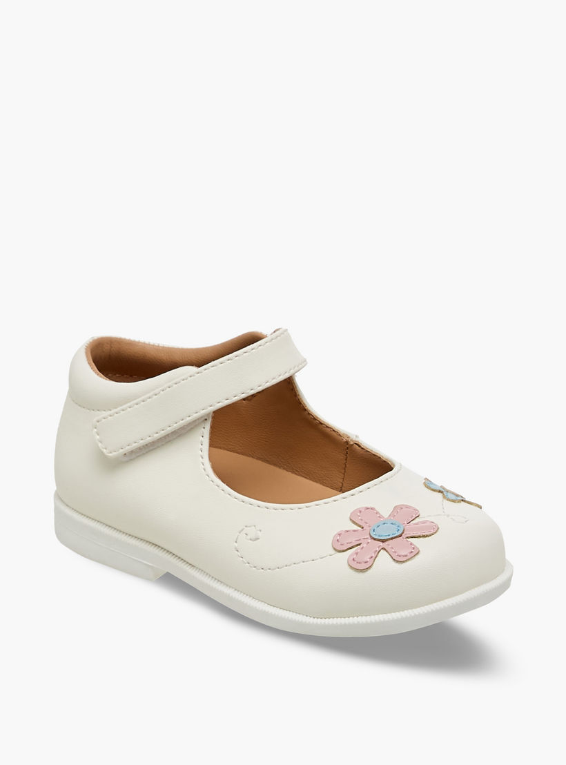 حذاء ماري جين مطرز بالزهور للبنات من بيرفيت-girls-shoes-maryjanes-image-2