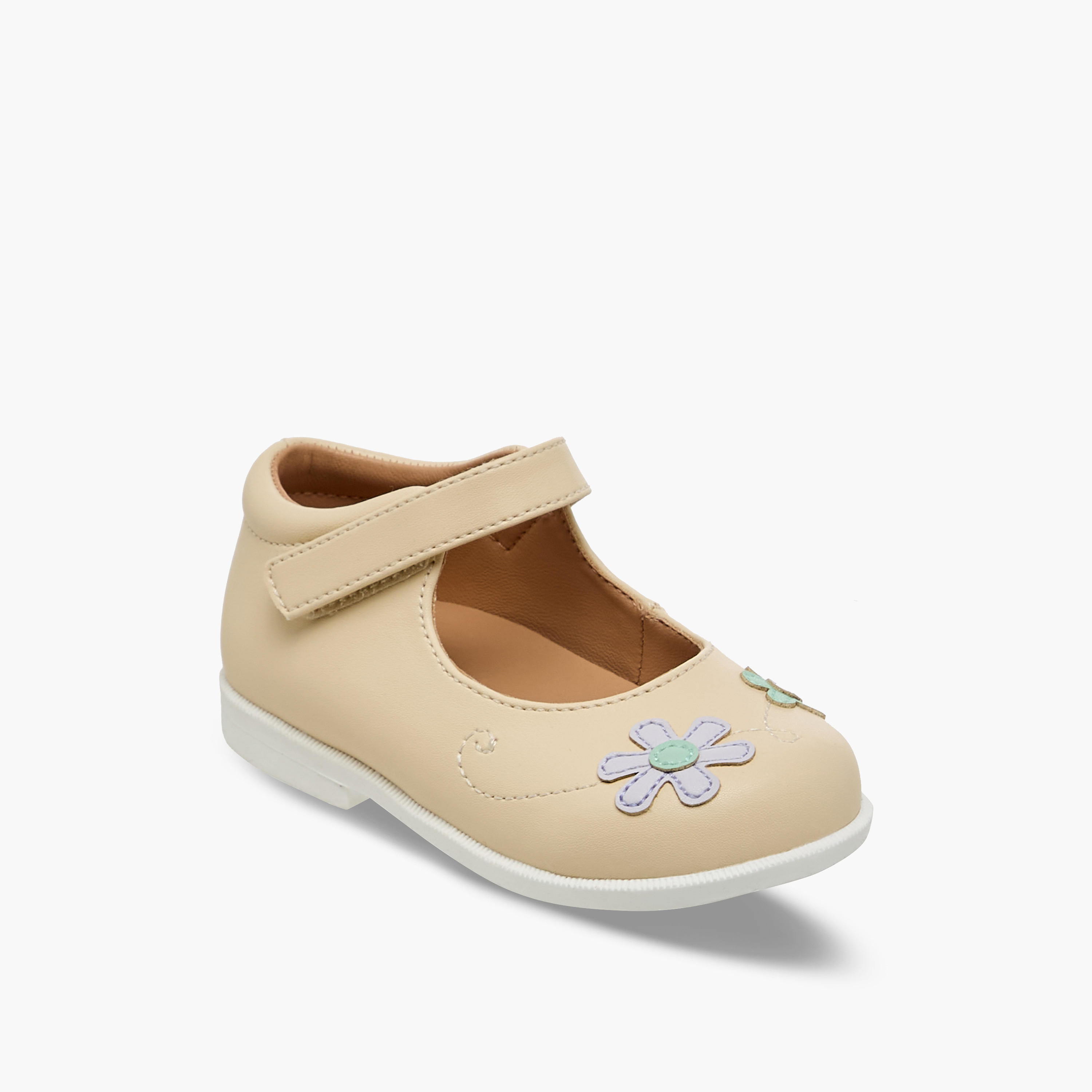 حذاء ماري جين مطرز بالزهور للبنات من بيرفيت-girls-shoes-maryjanes-image-2