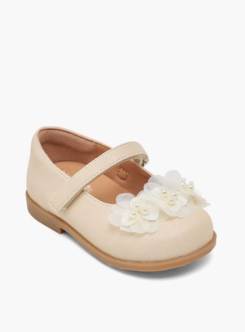 حذاء ماري جين بزخارف زهرية للبنات من بيرفيت-girls-shoes-ballerinas-image-2