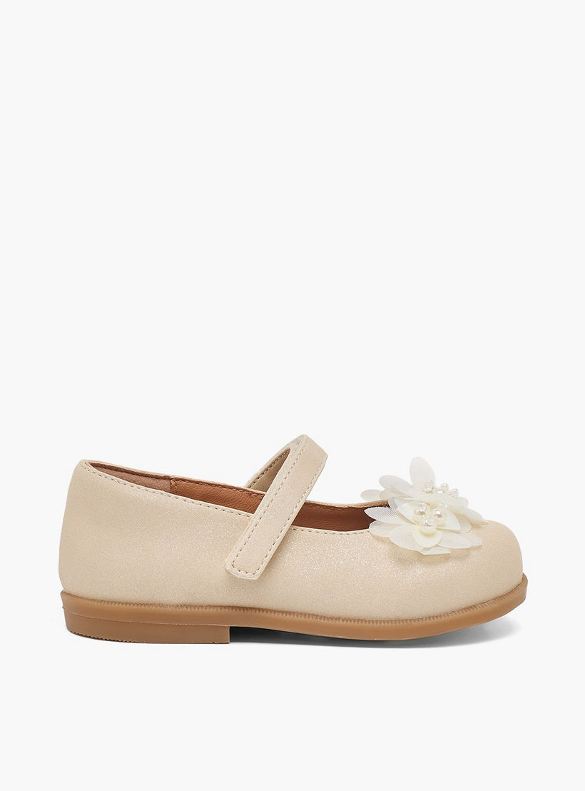 حذاء ماري جين بزخارف زهرية للبنات من بيرفيت-girls-shoes-ballerinas-image-3