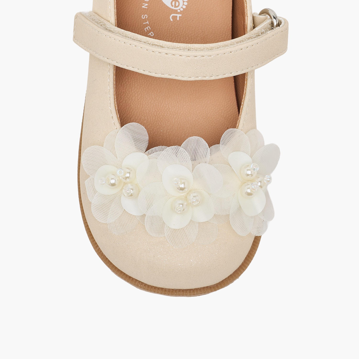 حذاء ماري جين بزخارف زهرية للبنات من بيرفيت-girls-shoes-ballerinas-image-4