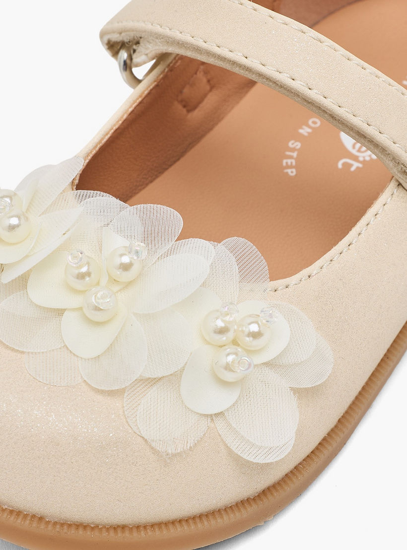 حذاء ماري جين بزخارف زهرية للبنات من بيرفيت-girls-shoes-ballerinas-image-6