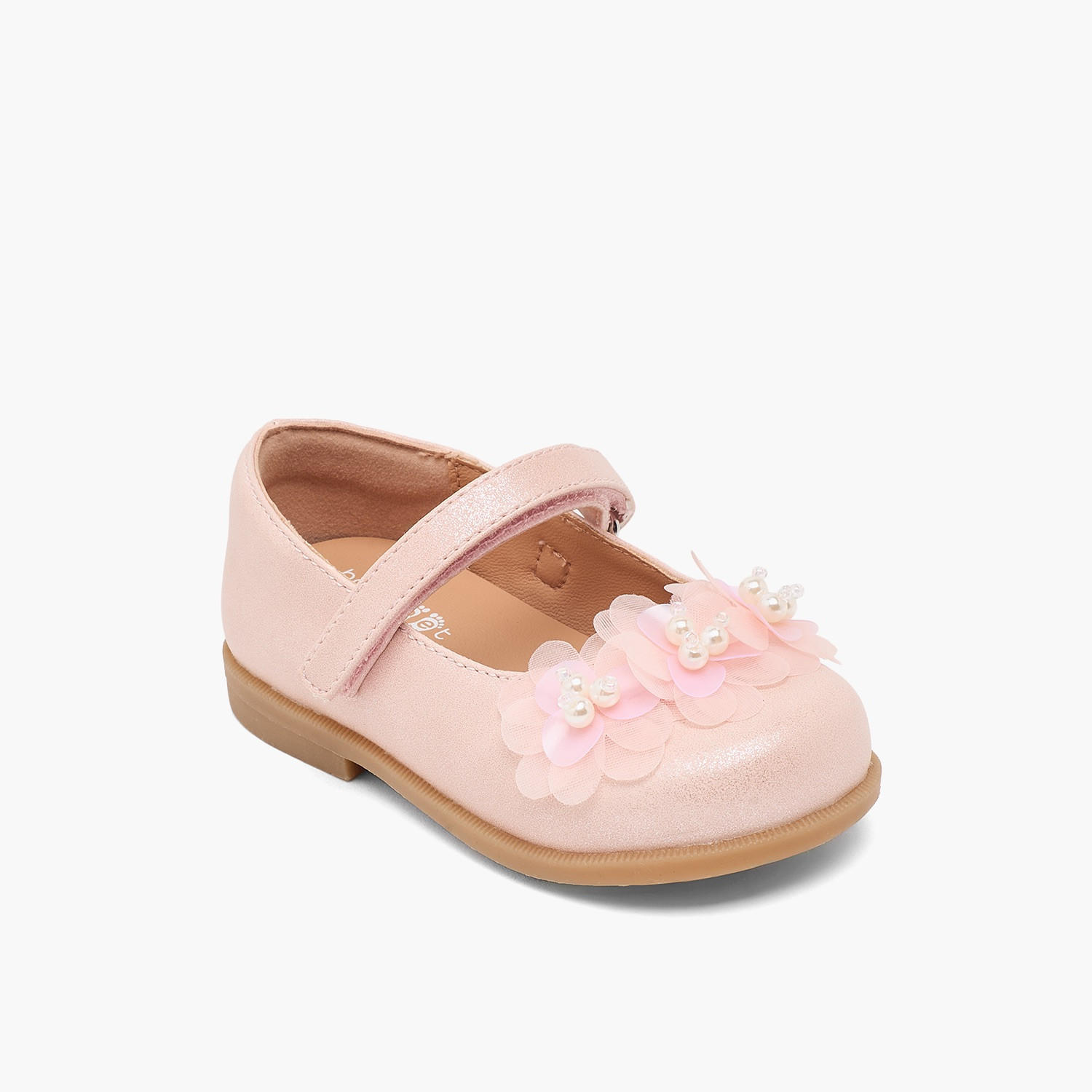 حذاء ماري جين بزخارف زهرية للبنات من بيرفيت-girls-shoes-ballerinas-image-2