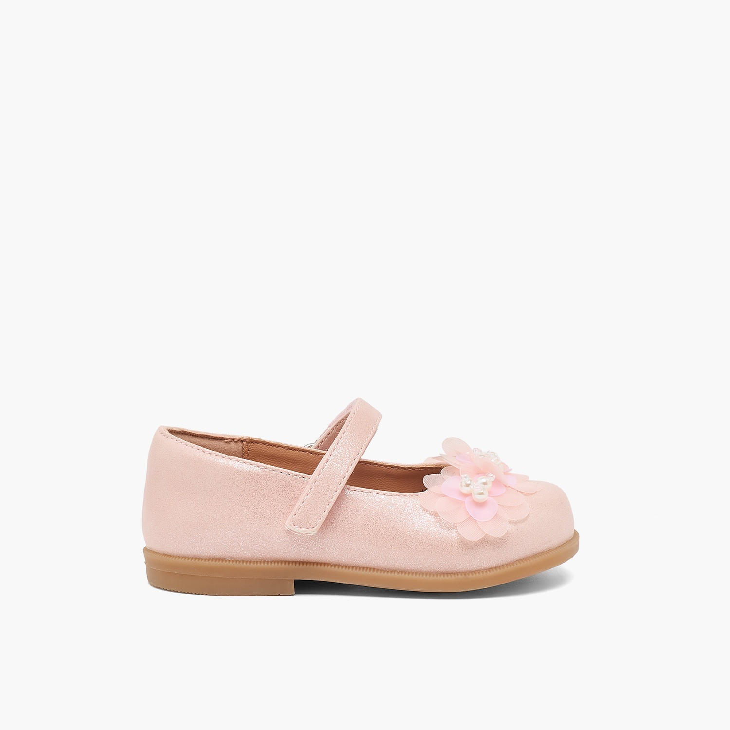 حذاء ماري جين بزخارف زهرية للبنات من بيرفيت-girls-shoes-ballerinas-image-3