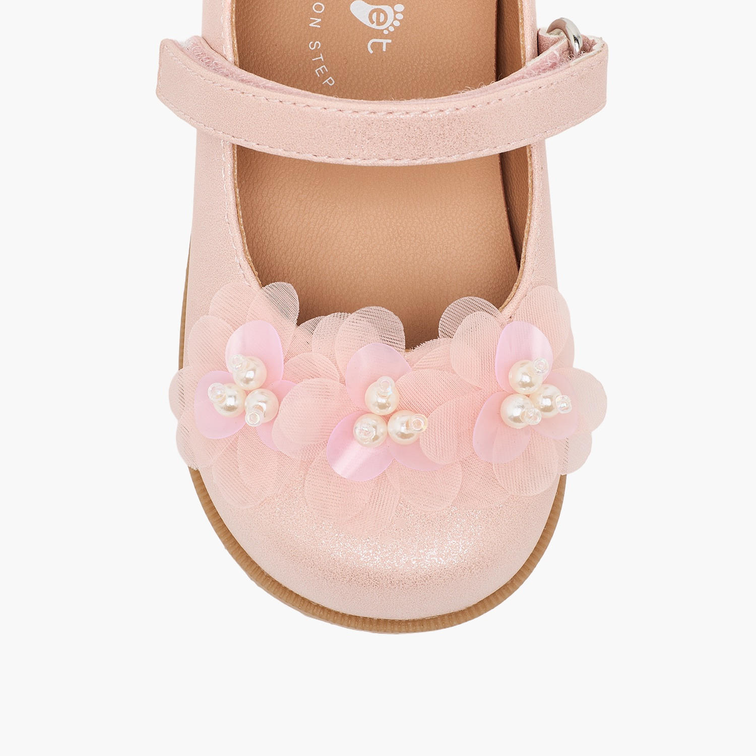 حذاء ماري جين بزخارف زهرية للبنات من بيرفيت-girls-shoes-ballerinas-image-4