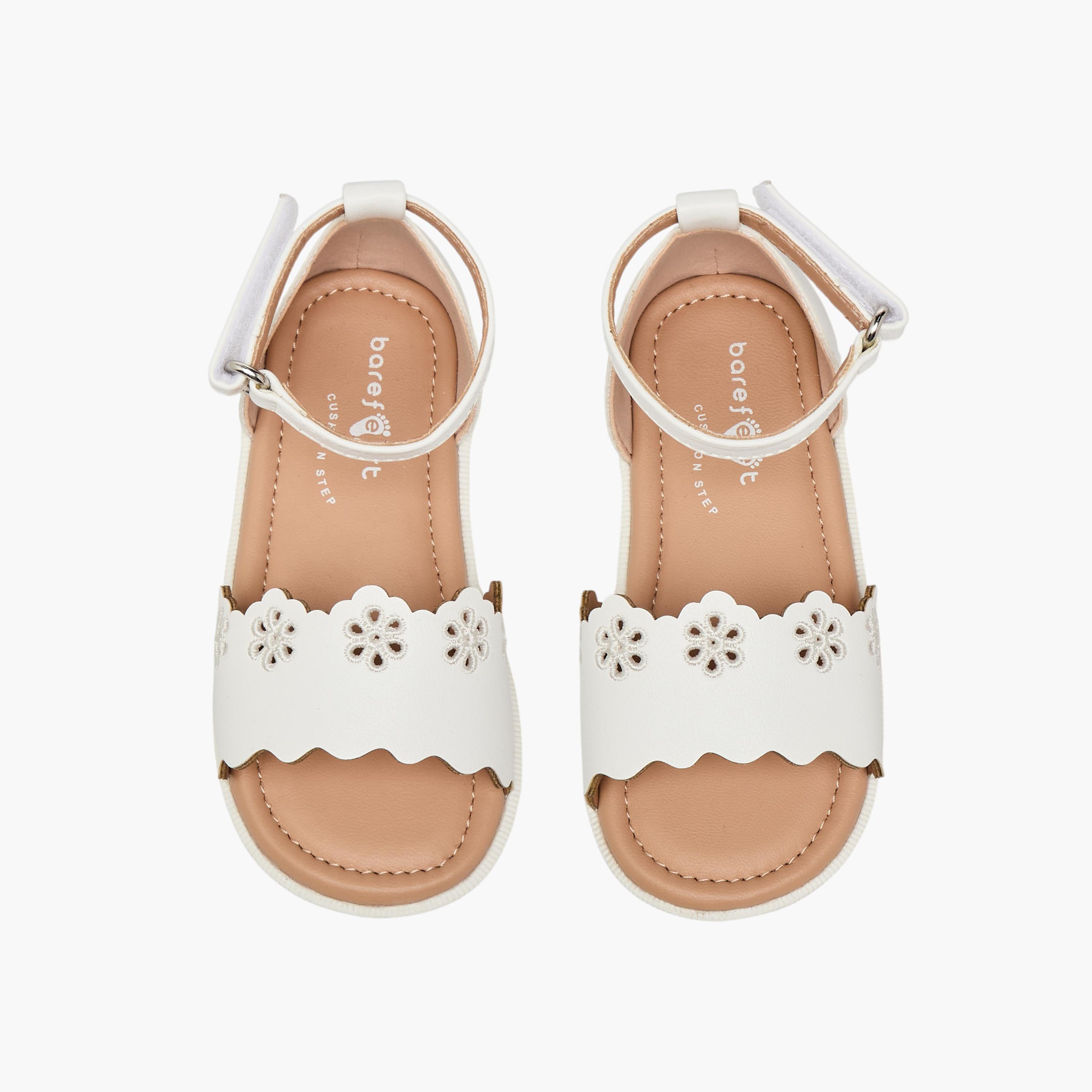 صندل بشريط إغلاق لاصق وحواف متموجة للبنات من بيرفيت-girls-shoes-sandals-image-1