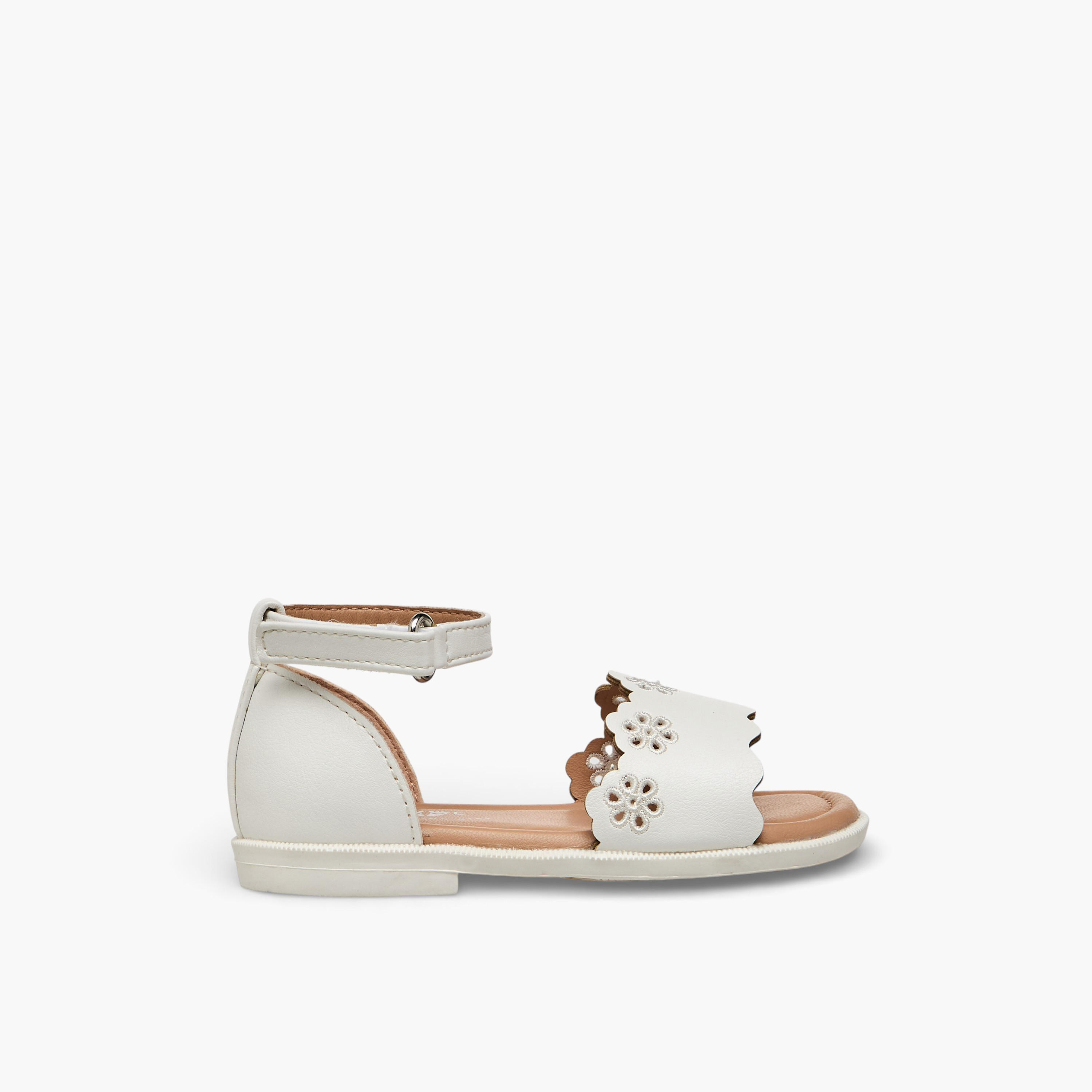 صندل بشريط إغلاق لاصق وحواف متموجة للبنات من بيرفيت-girls-shoes-sandals-image-2