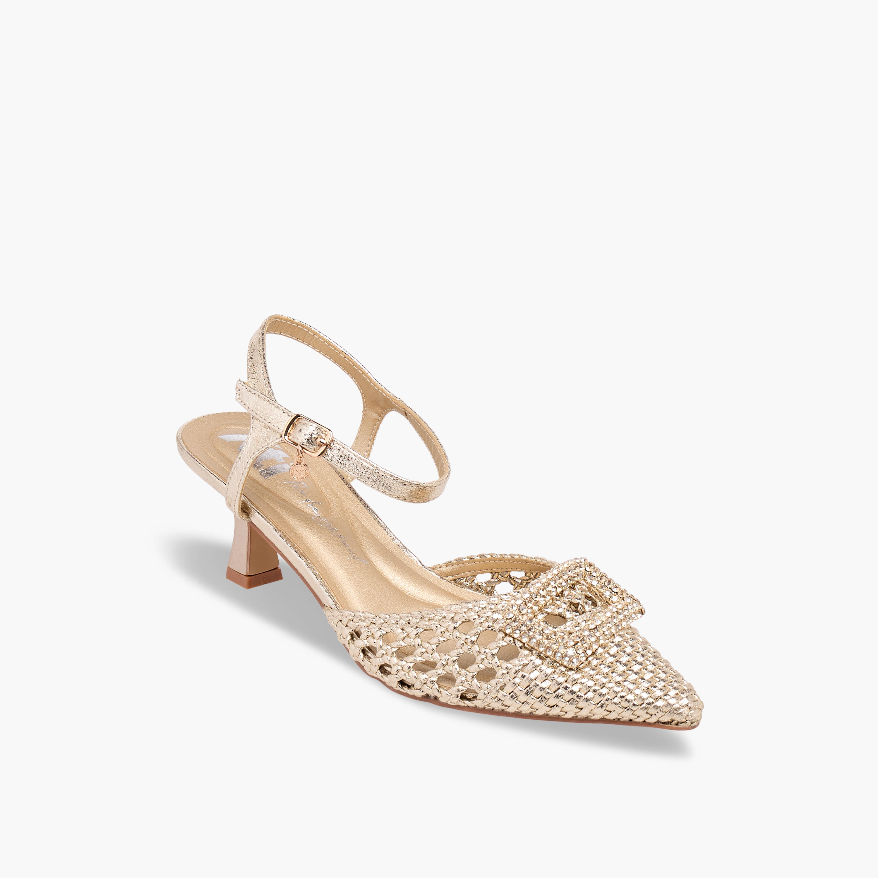 حذاء بكعب صغير بارز الملمس للنساء من إكس تي آي-women-shoes-heels-image-2