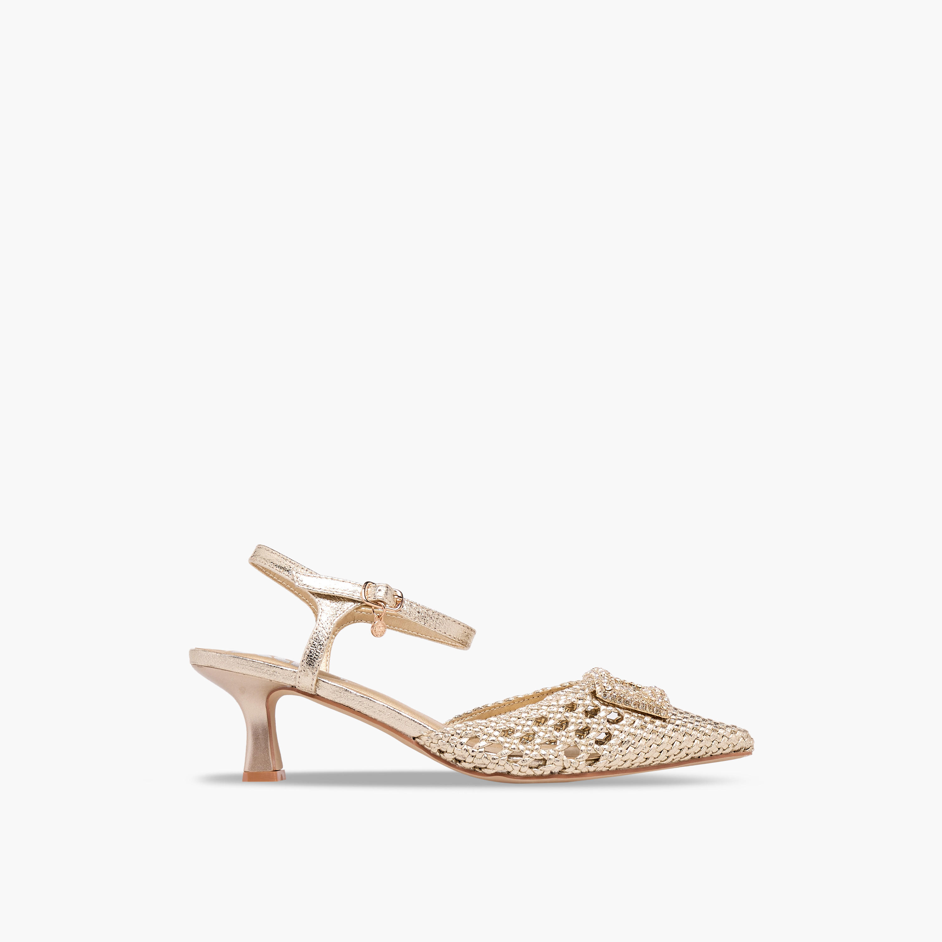 حذاء بكعب صغير بارز الملمس للنساء من إكس تي آي-women-shoes-heels-image-3