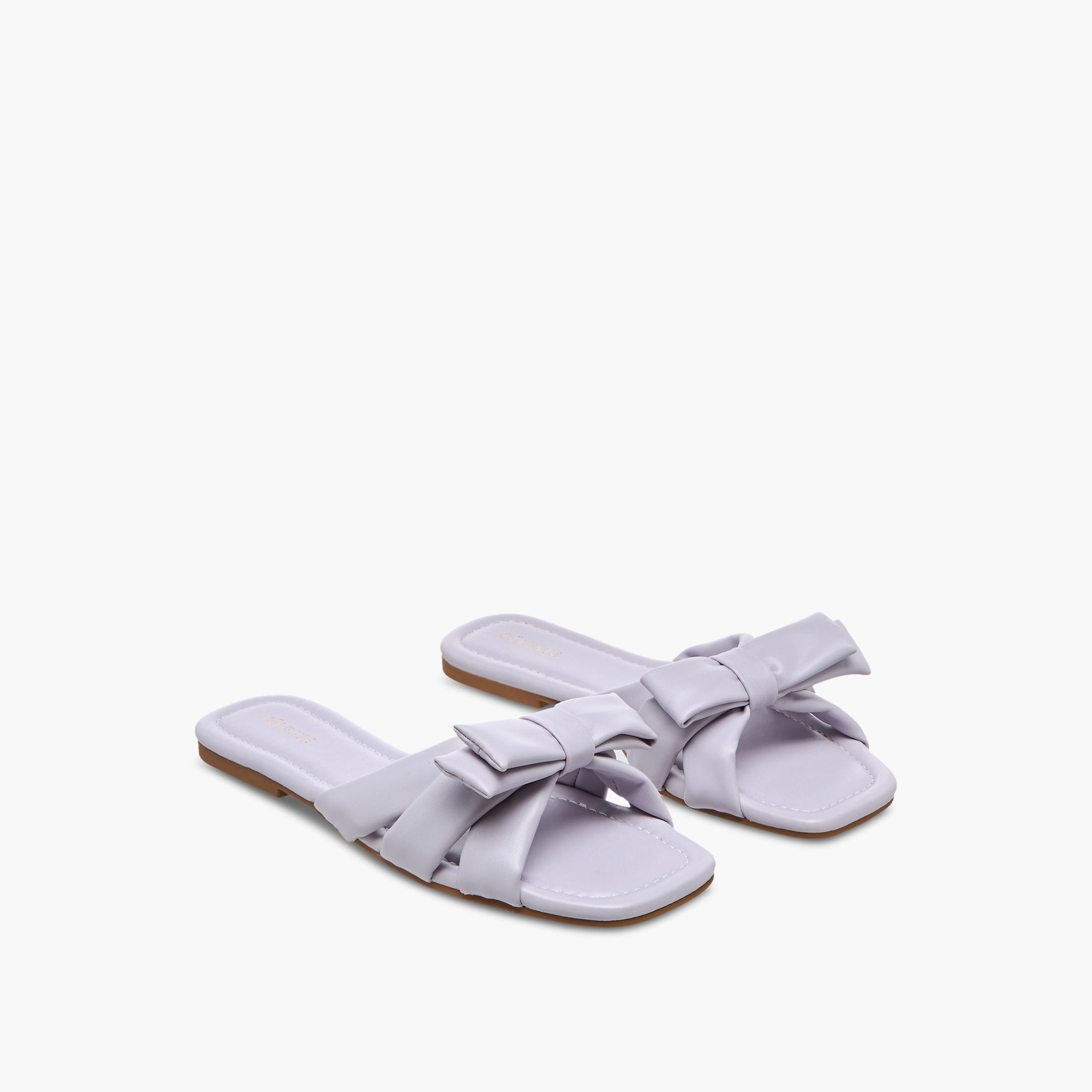 صندل مسطح سهل الارتداء بتفاصيل فيونكة للنساء من سيليست-women-shoes-flats-sandals-image-1