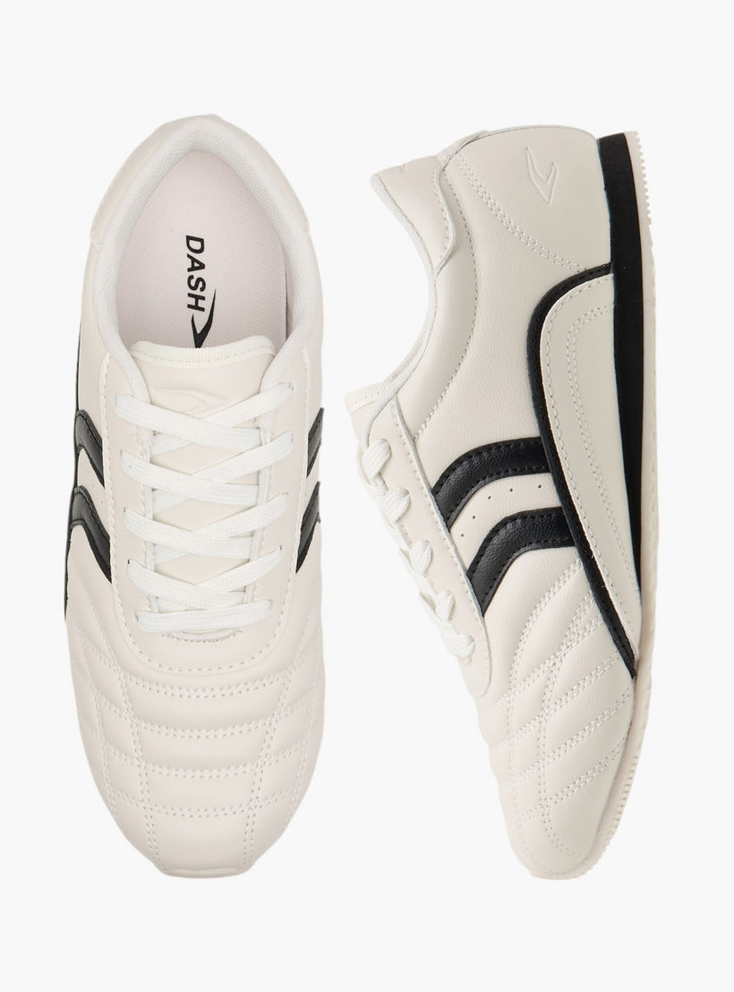 Dash Panelled Sneakers with Lace-Up Closure-women-shoes-sneakers-image-1