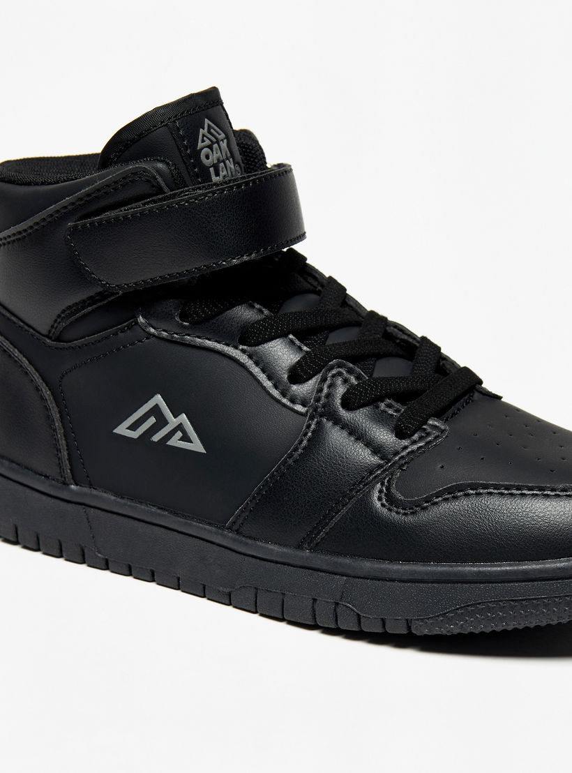 حذاء سنيكرز بشريط إغلاق لاصق ورقبة عالية للأطفال من أوكلان من شو إكسبرس-girls-shoes-sneakers-image-5