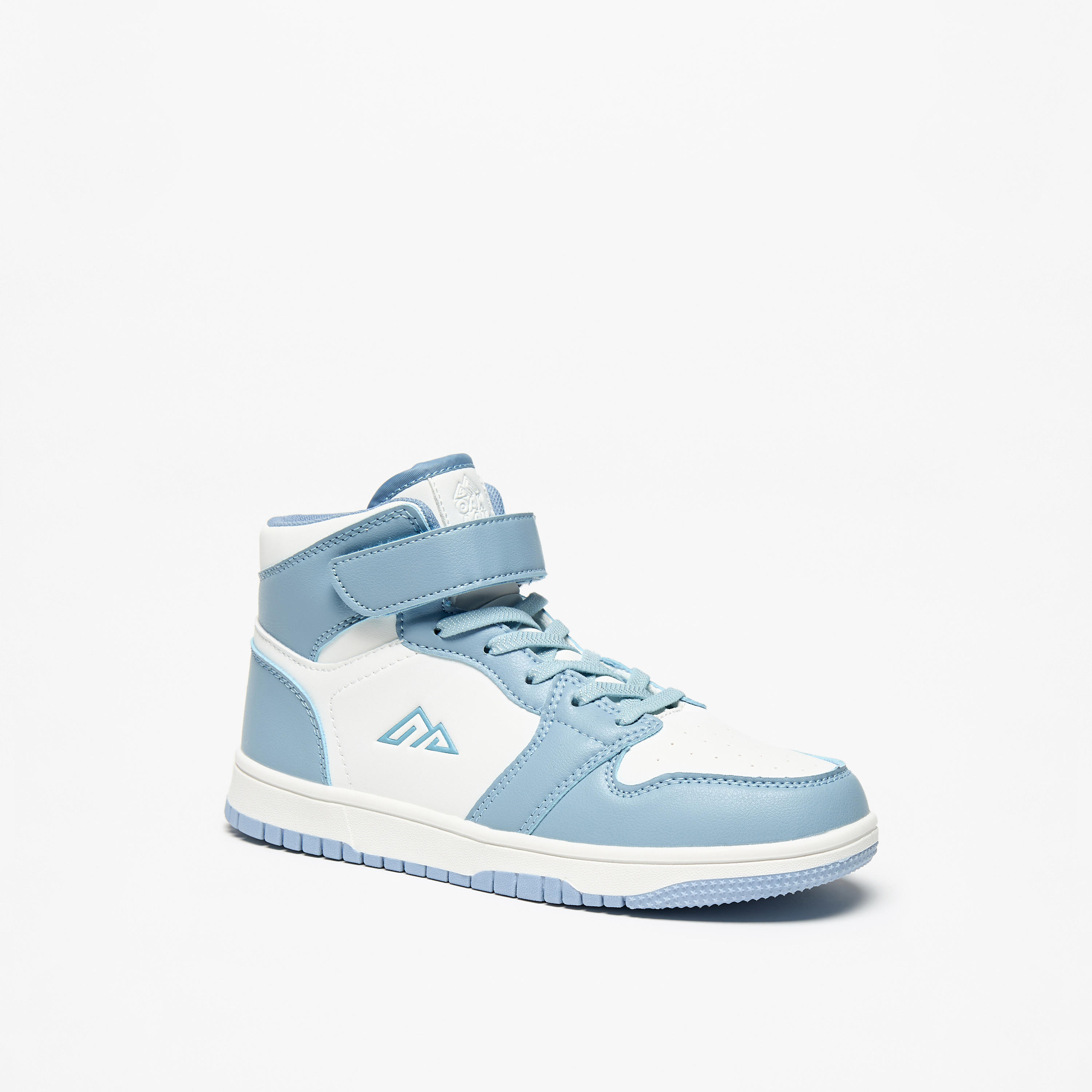 حذاء سنيكرز بشريط إغلاق لاصق ورقبة عالية وألواح من أوكلان من شو إكسبرس-girls-shoes-sneakers-image-1
