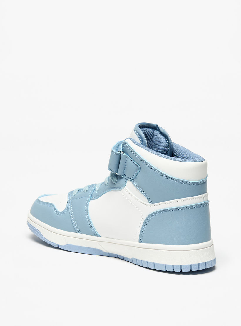 حذاء سنيكرز بشريط إغلاق لاصق ورقبة عالية وألواح من أوكلان من شو إكسبرس-girls-shoes-sneakers-image-2