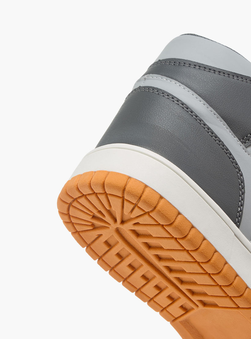 Oaklan by Shoexpress Panelled High Cut Sneakers with Lace-Up Closure-men-shoes-sneakers-image-5