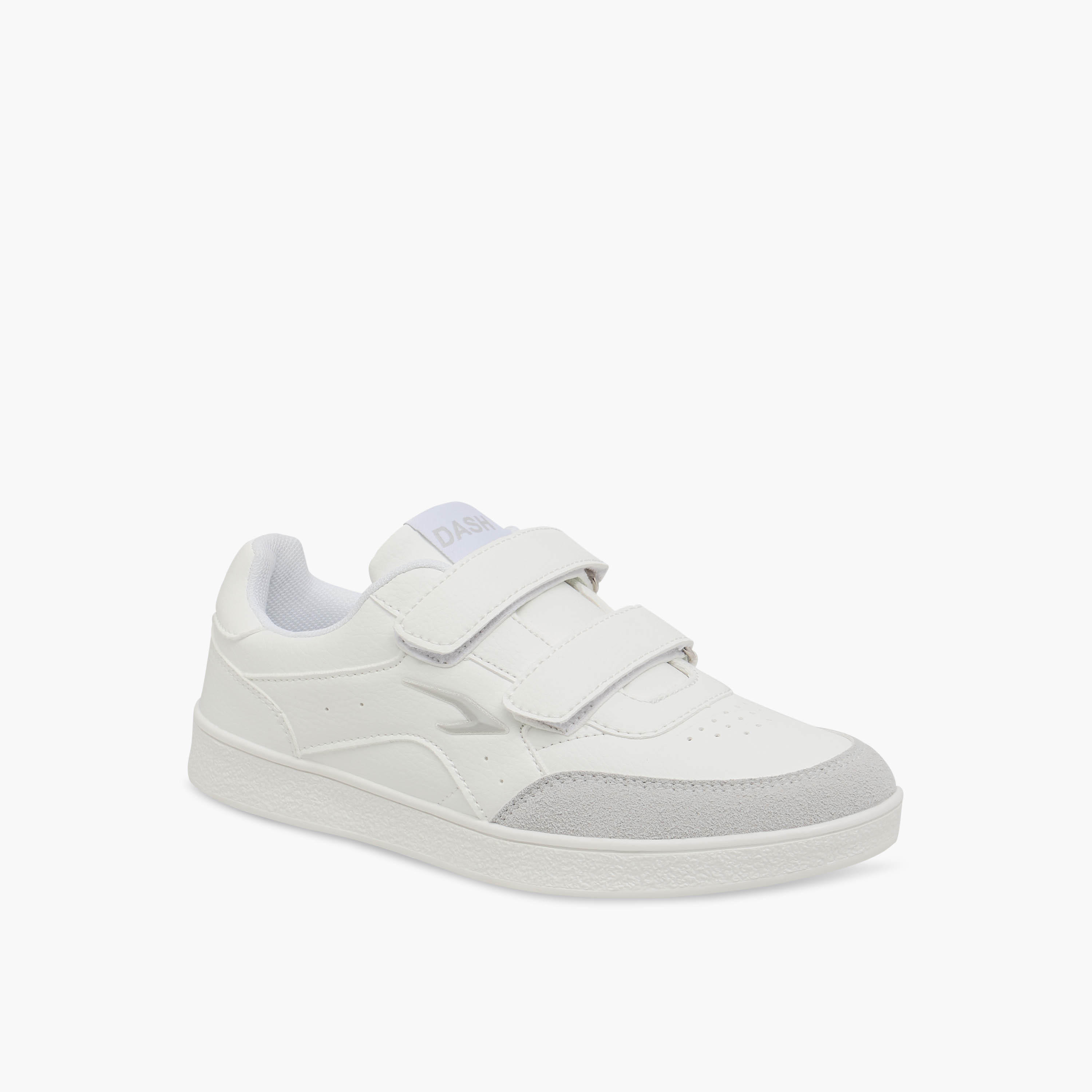 Dash Logo Detail Sneakers with Hook and Loop Closure-boys-shoes-schoolshoes-image-2
