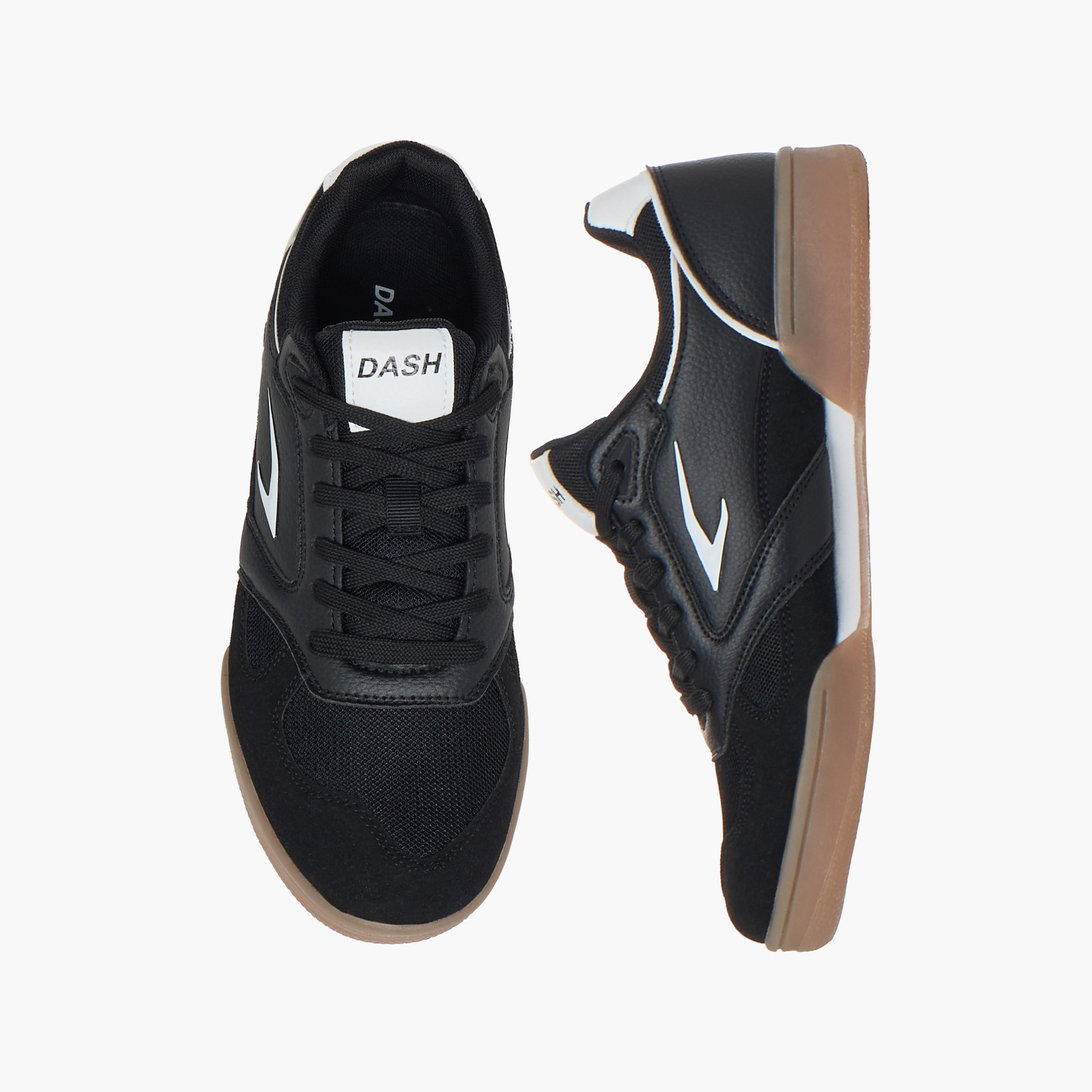 Dash Panelled Lace-Up Sports Shoes-sports-men-shoes-image-1