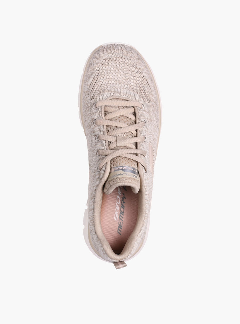 Skechers Women TRACK Logo Lace-Up Sports Shoes-sports-women-shoes-image-2