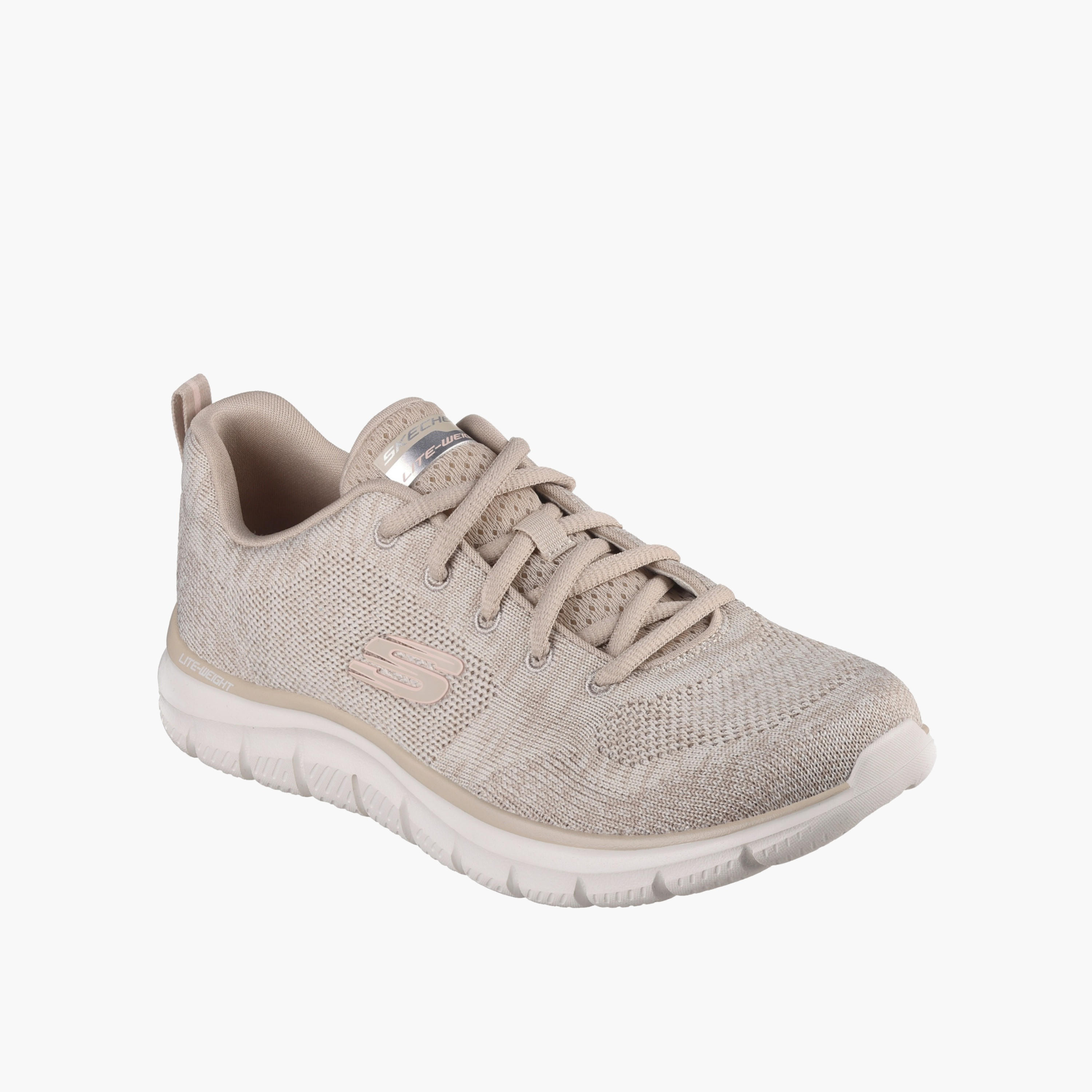Skechers Women TRACK Logo Lace-Up Sports Shoes-sports-women-shoes-image-4