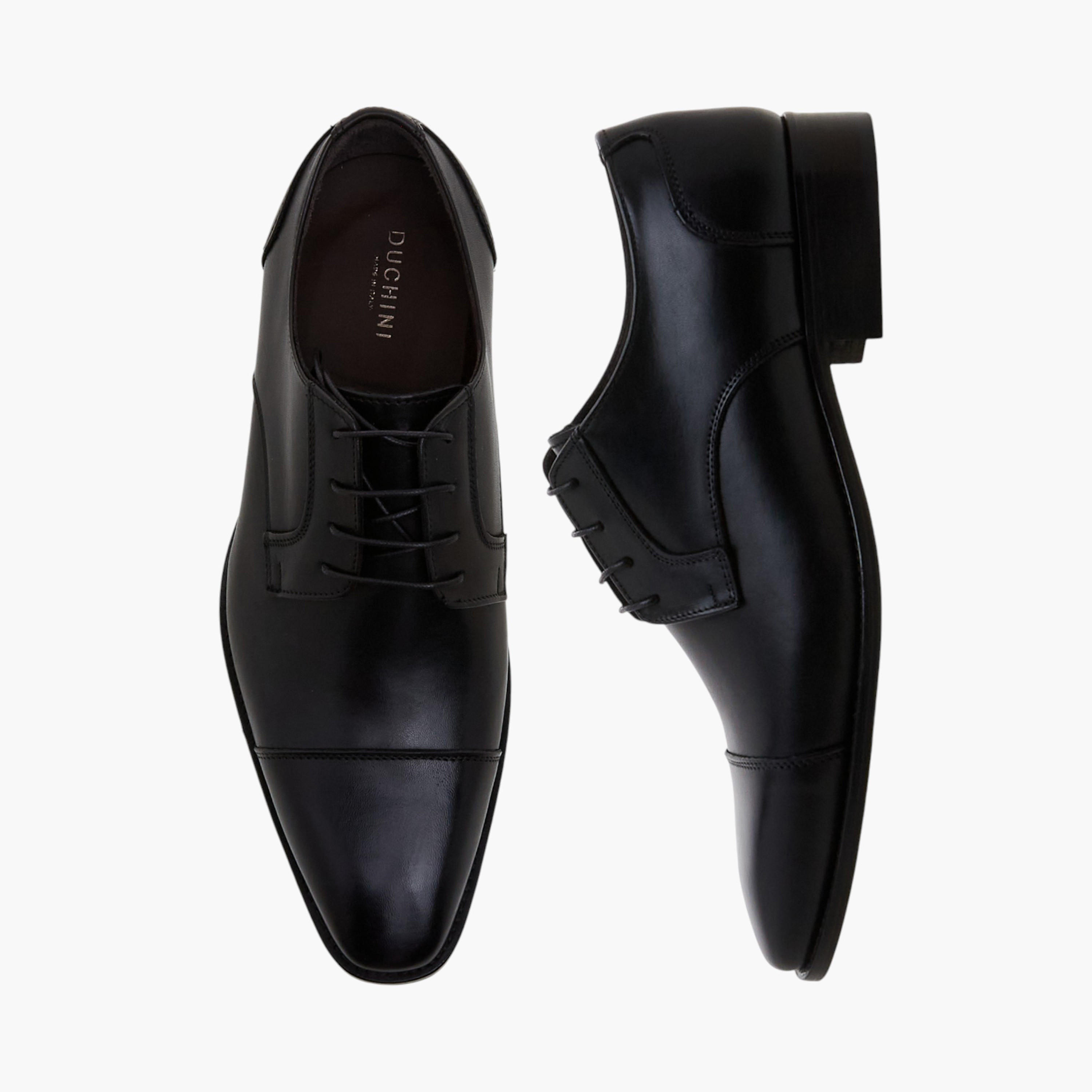 Duchini Men Lace-Up Leather Derby Shoes-men-shoes-formalshoes-image-1