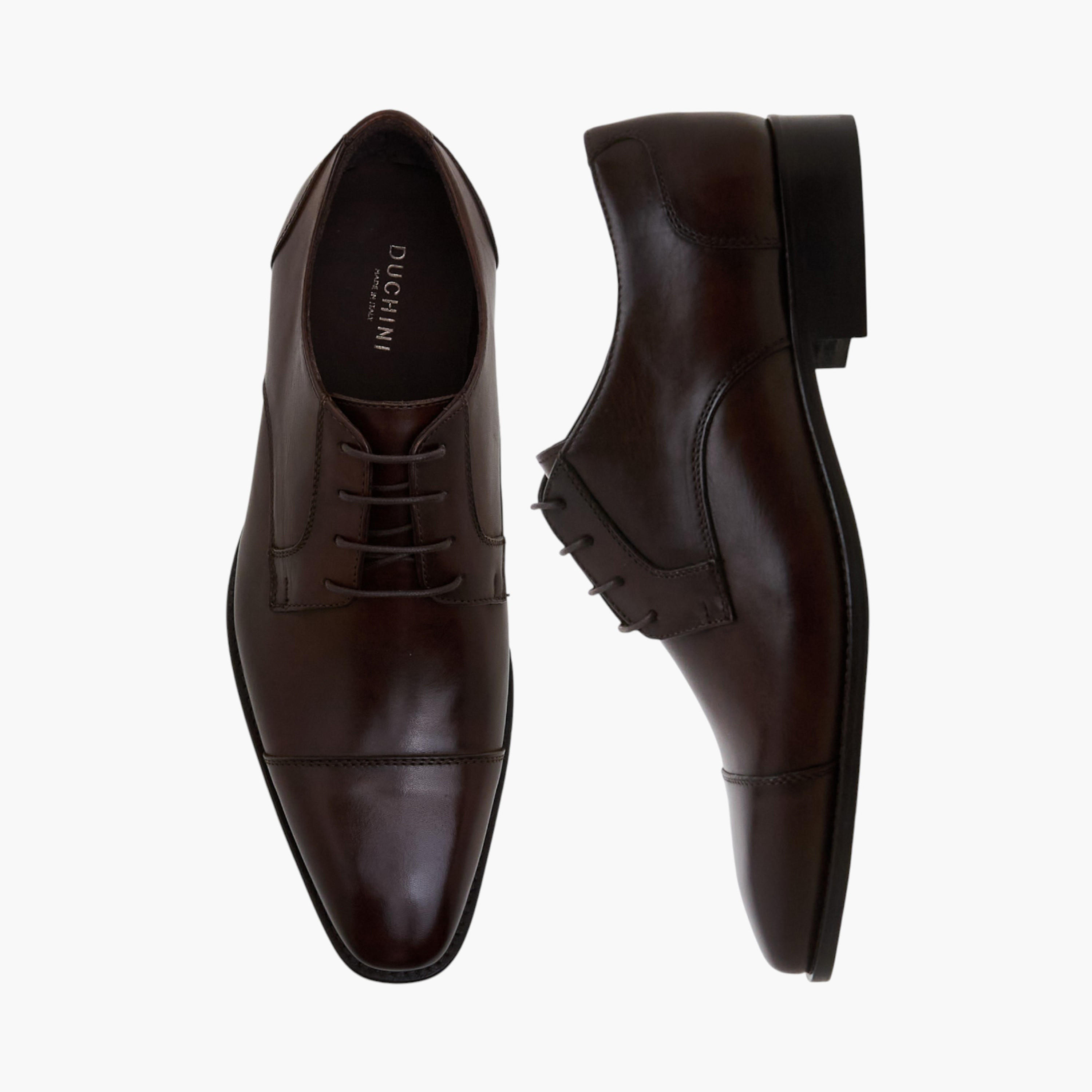 Duchini Men Lace-Up Leather Derby Shoes-men-shoes-formalshoes-image-1