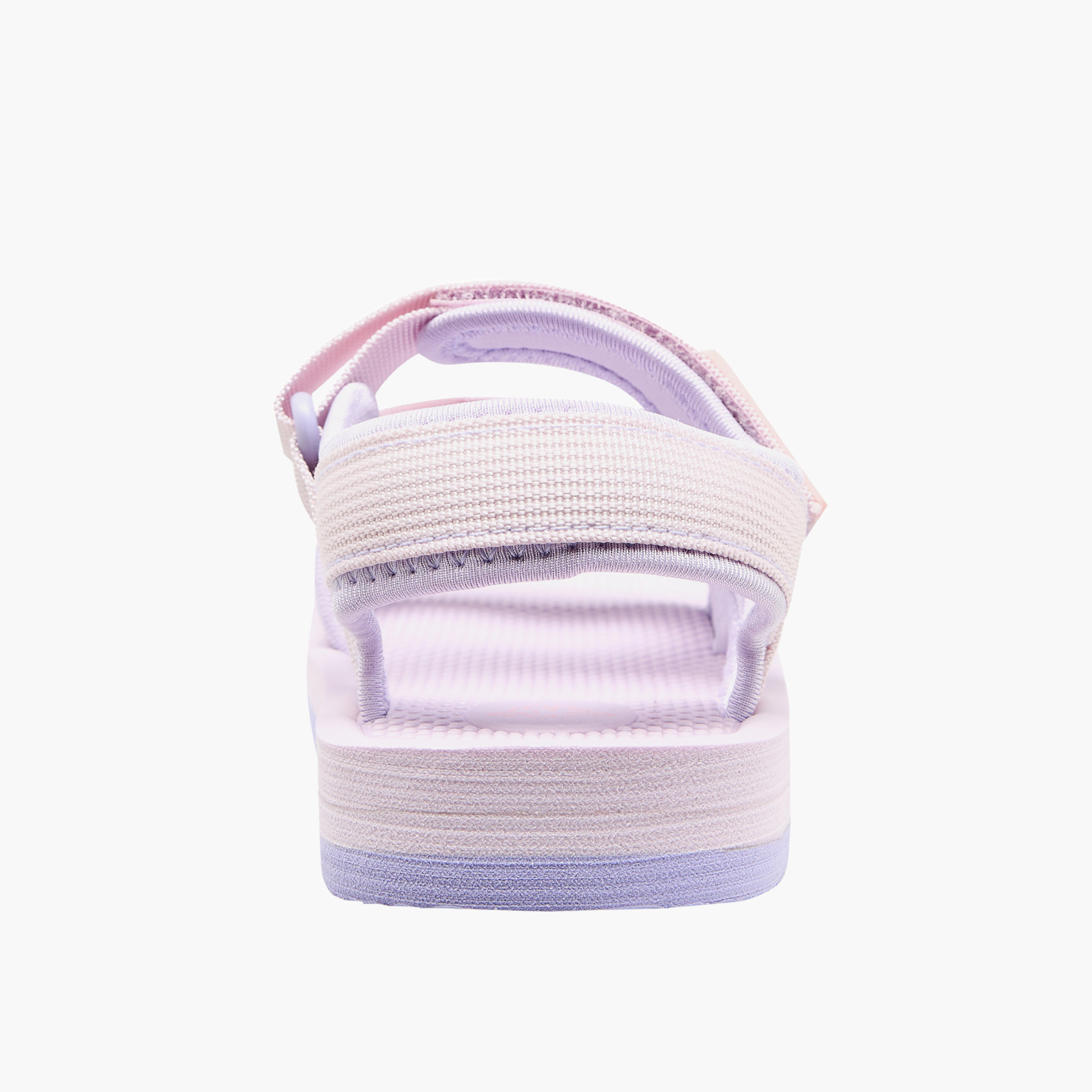 صندل بشريط إغلاق لاصق وتفاصيل الشعار من كابا-baby-girls-shoes-sandals-image-4