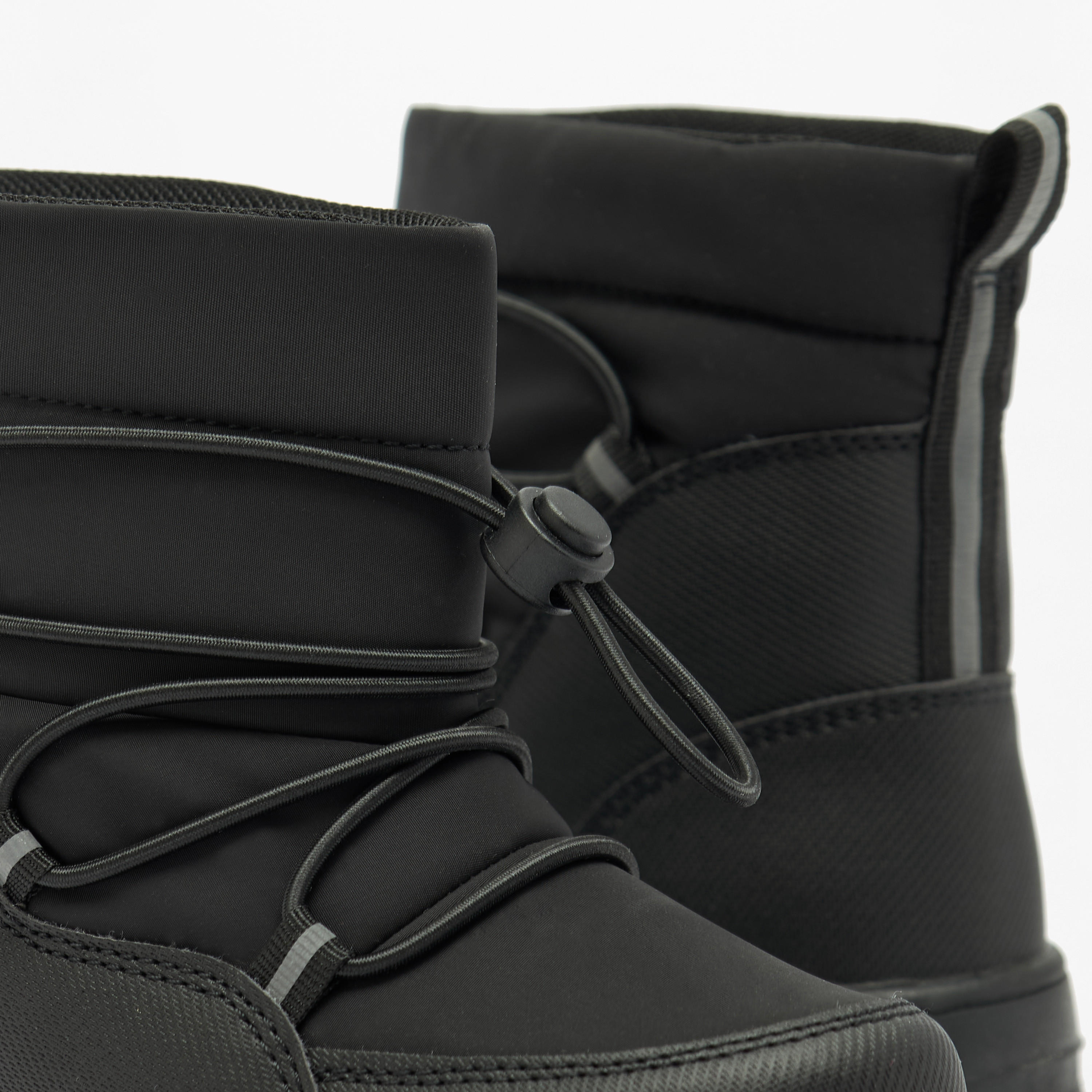 Juniors Solid High Cut Slip-On Boots with Drawstring Detail-boys-shoes-boots-image-4