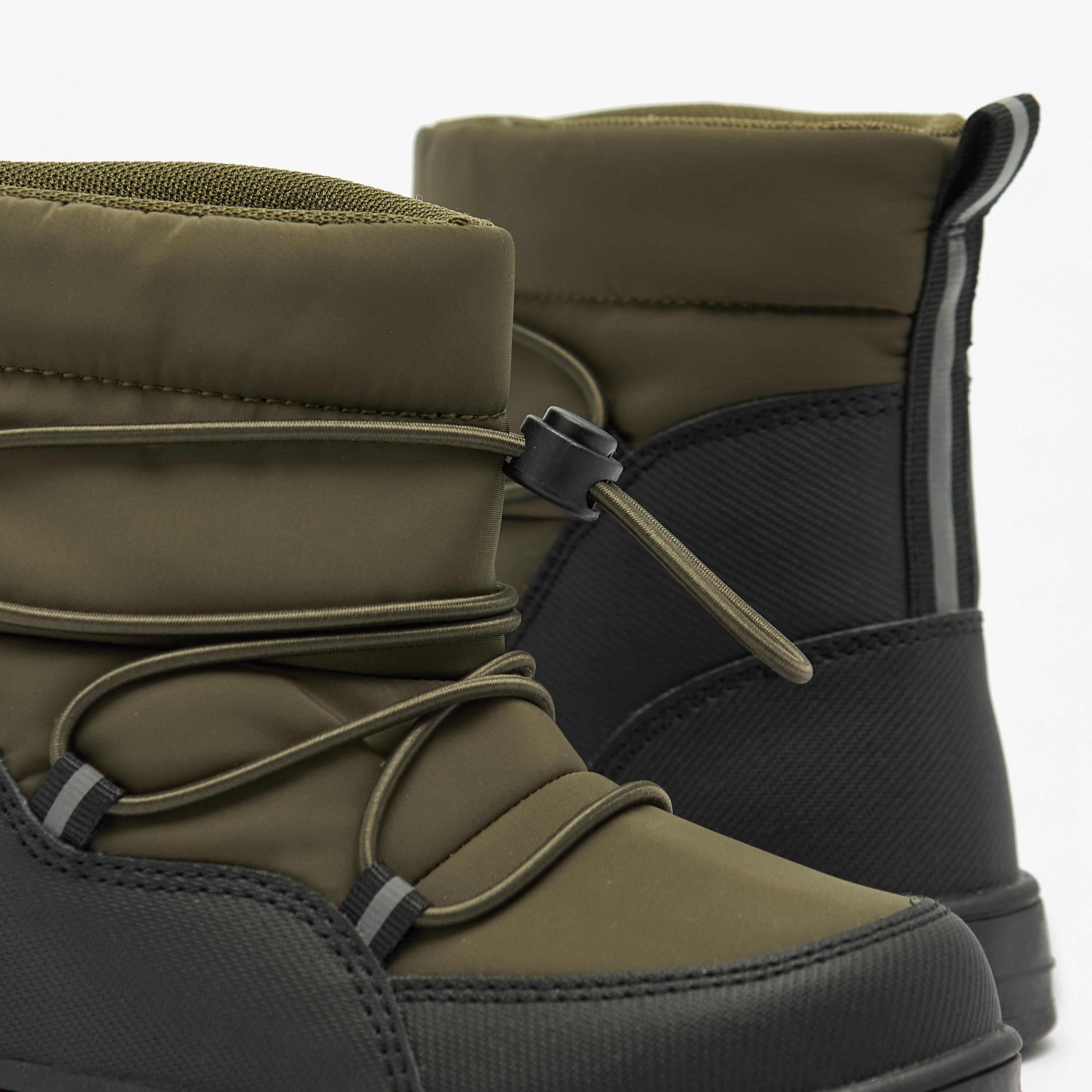 بوت سهل الارتداء سادة بقصة عالية مع تفاصيل رباط من جونيورز-boys-shoes-boots-image-4
