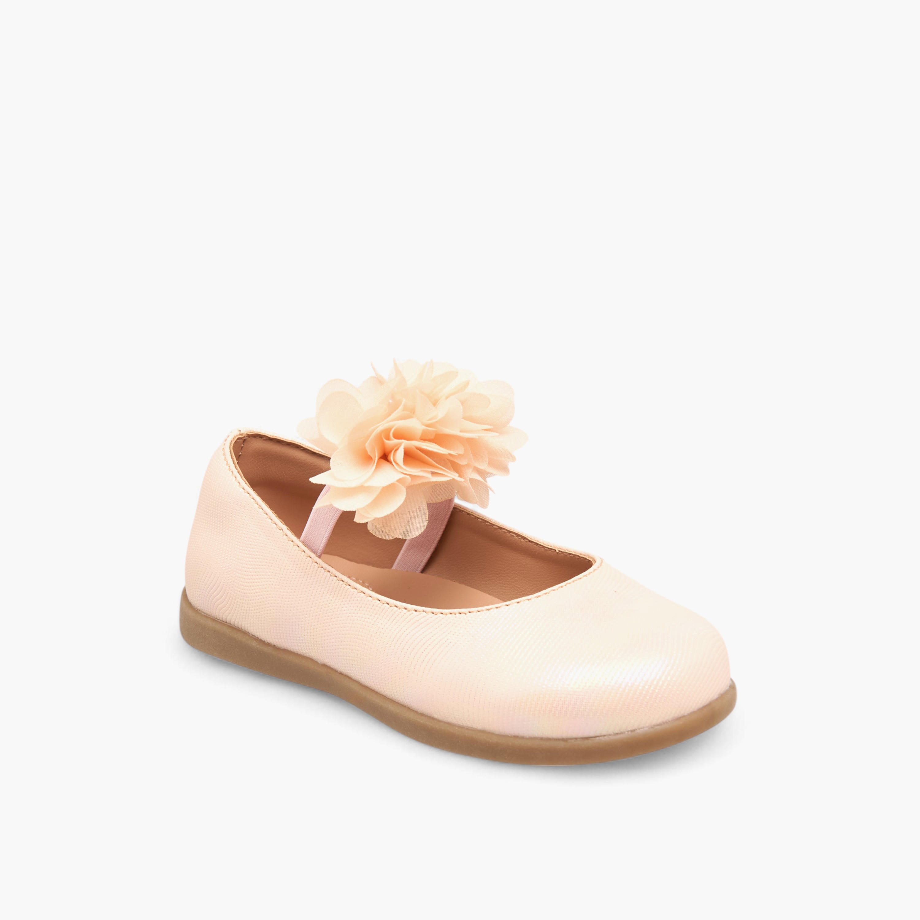حذاء ماري جين مزين بأزهار مع حزام مطاطي من بيرفيت-girls-shoes-maryjanes-image-2