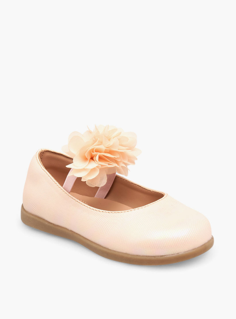 حذاء ماري جين مزين بأزهار مع حزام مطاطي من بيرفيت-girls-shoes-maryjanes-image-2