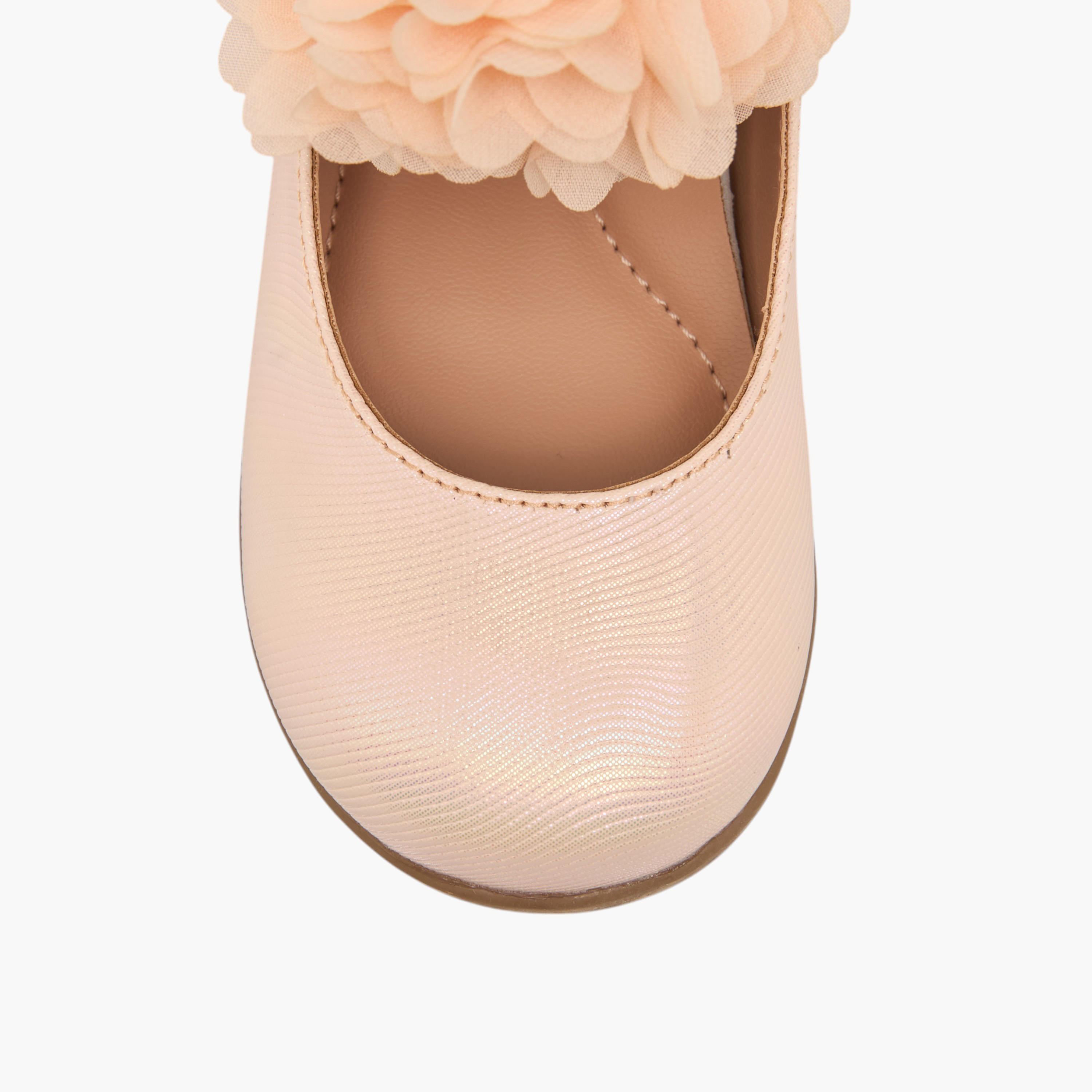 حذاء ماري جين مزين بأزهار مع حزام مطاطي من بيرفيت-girls-shoes-maryjanes-image-3
